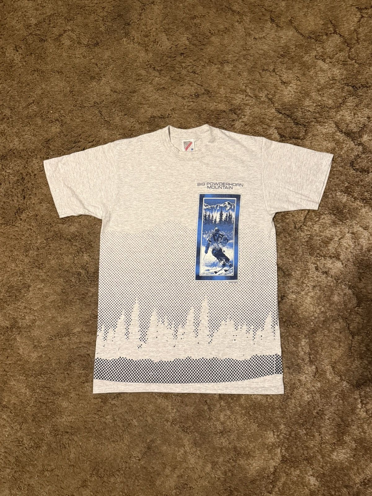 Vintage Big Powderhorn Mountain Skiing Sportswear T-Shirt Medium Size US S / EU 44-46 / 1 - 1 Thumbnail