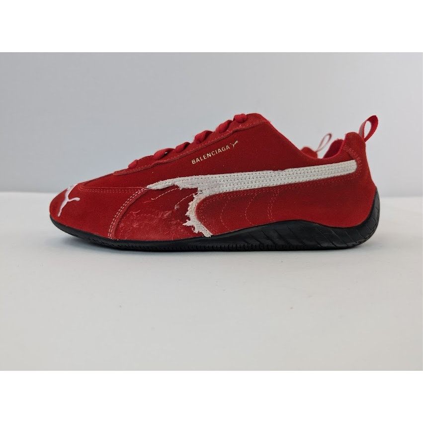 Balenciaga × Puma o1rshd1 Q:2 / Speedcat Destroyed Low Top Sneaker in Red Size US 10 / EU 43 - 10 Thumbnail