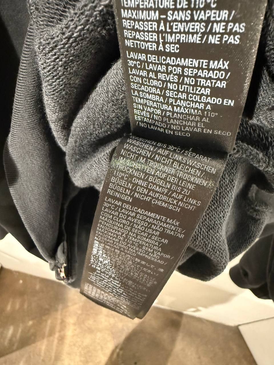 Balenciaga Black Logo Embroidered Cotton Zipped Hoodie Size US L / EU 52-54 / 3 - 8 Thumbnail