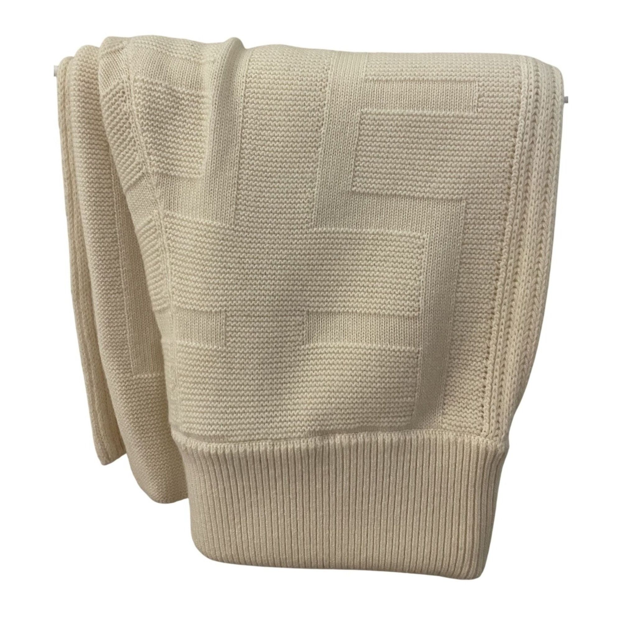 Hermes Hermes Textured Beige Knit Wide-Leg Pants With Ribbed Waistb Size 38" / US 16 / IT 52 - 3 Thumbnail