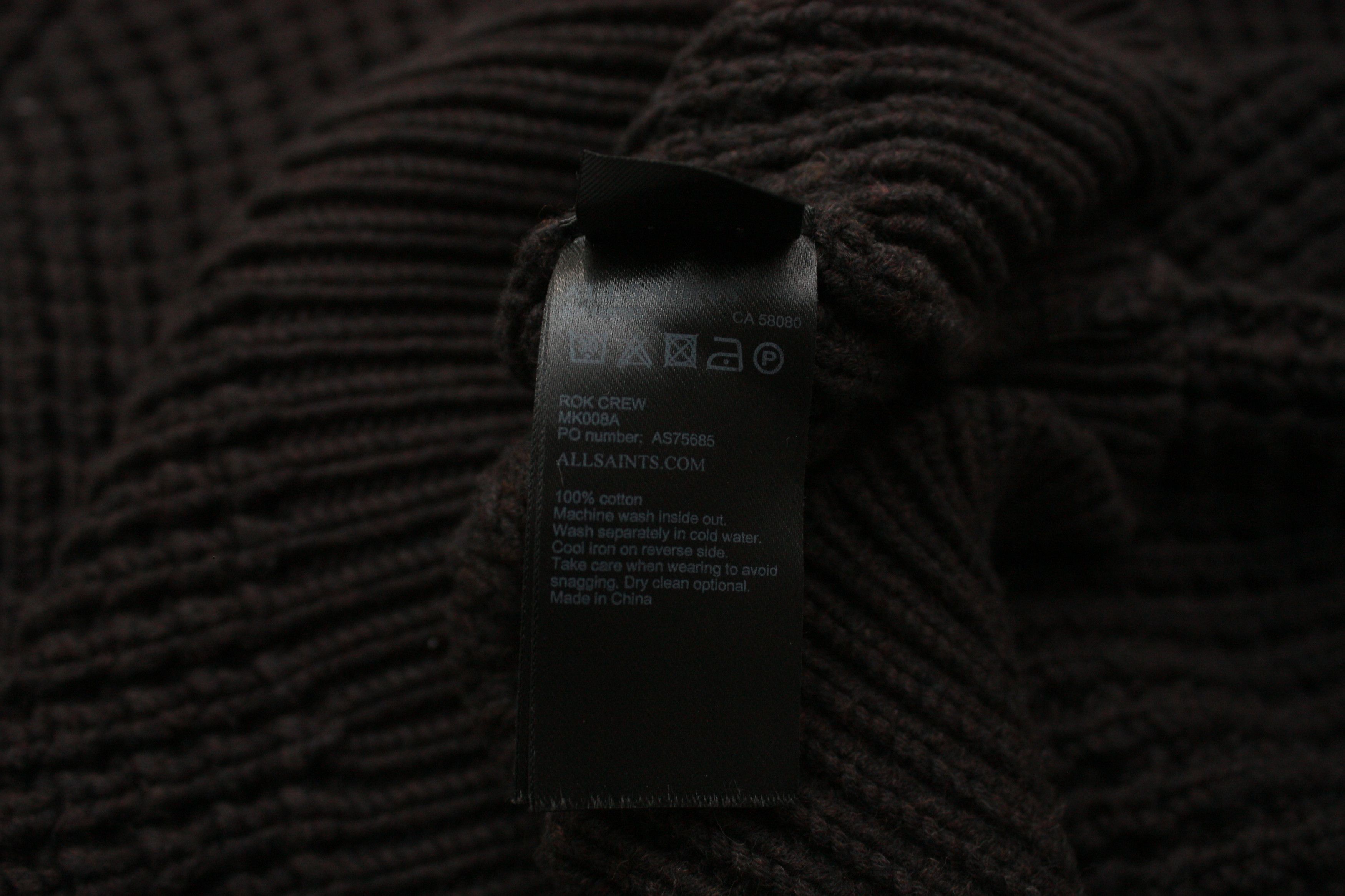 Allsaints Allsaints Rok Crew Cotton Knitted Sweater Small Size US S / EU 44-46 / 1 - 6 Thumbnail
