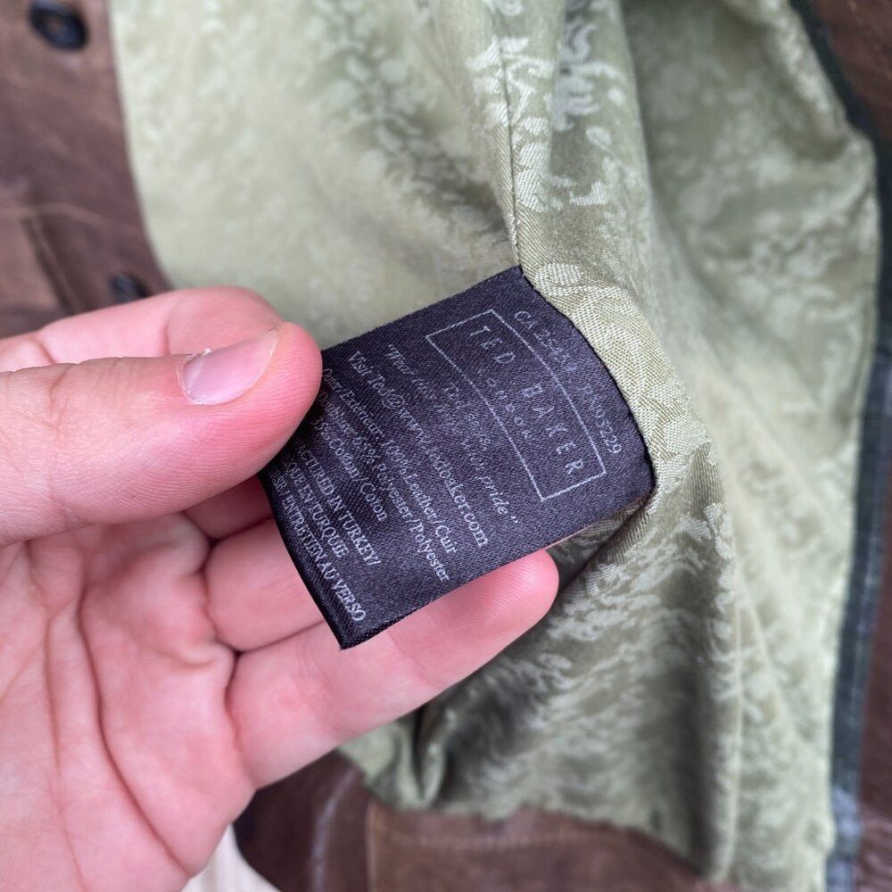 Ted Baker Vintage Ted Baker London Leather M-65 Field Jacket Brown Si Size US XL / EU 56 / 4 - 8 Thumbnail