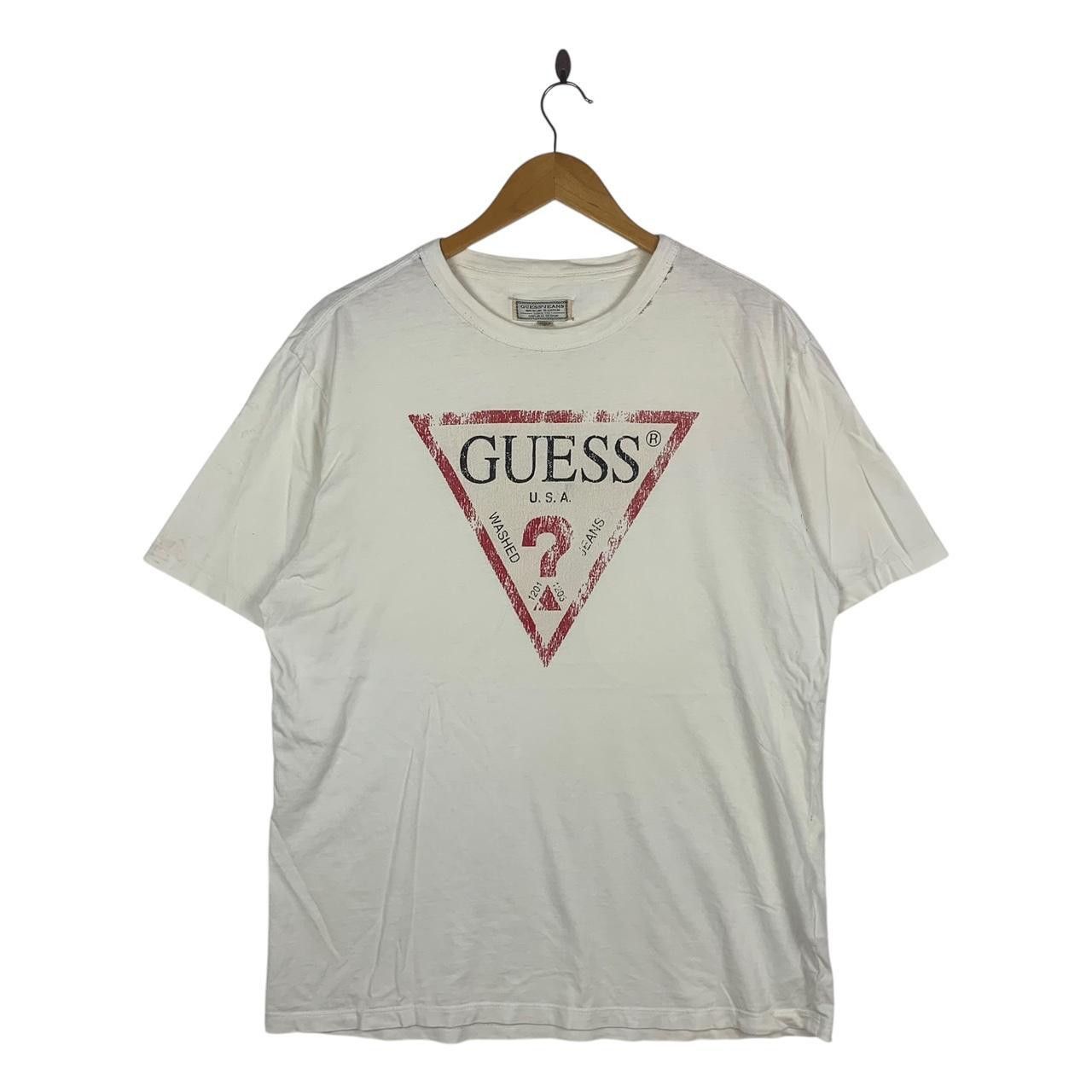 Vintage Vintage GUESS USA JEANS Collection Distress Design Tee Shirt Size US S / EU 44-46 / 1 - 1 Thumbnail