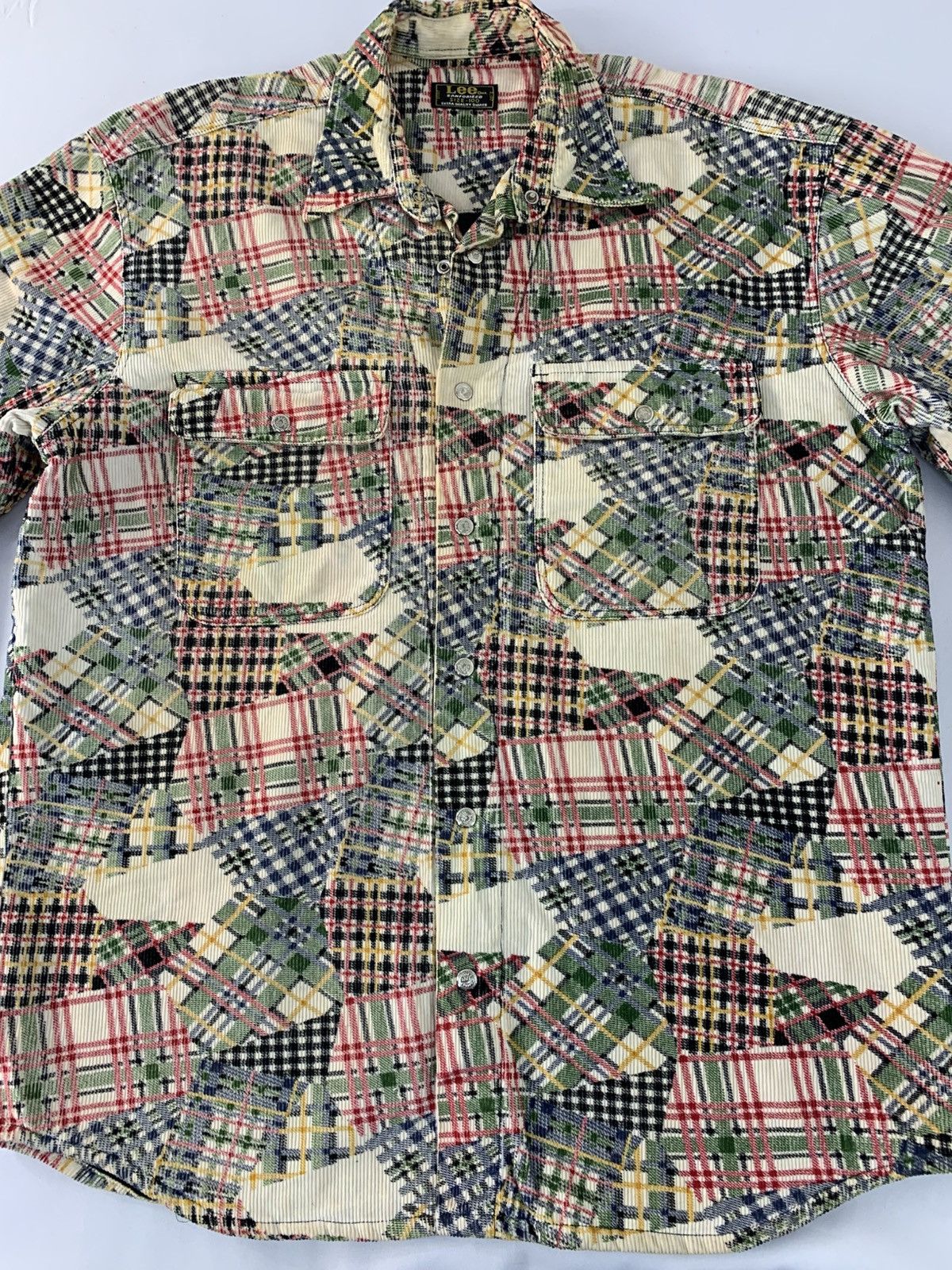 Lee Lee Sanforized Knitwear Usa Corduroy Denim Padded Shirt Size US XL / EU 56 / 4 - 3 Thumbnail