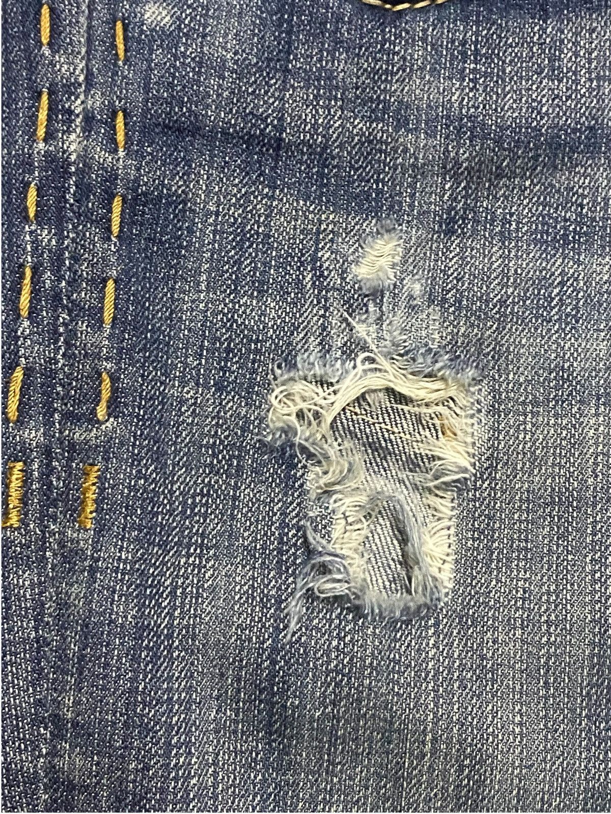 If Six Was Nine Woman Mek Denim Reverse For Care Distressed Flare Jeans Size US 30 / EU 46 - 10 Thumbnail