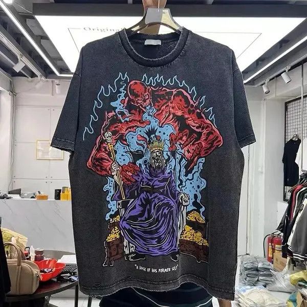 Skull King Devil Print Shirt