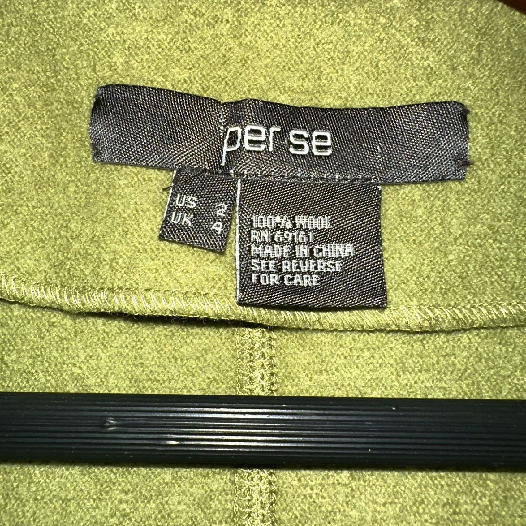 Vintage VINTAGE: No - Per Se Jacket Womens 2 Green Wool Pockets Full Zip Mock Neck Collar Shirt Jacket Womens 2 Green Wool Pockets Full Zip Mock Neck Collar Size XS / US 0-2 / IT 36-38 - 5 Thumbnail