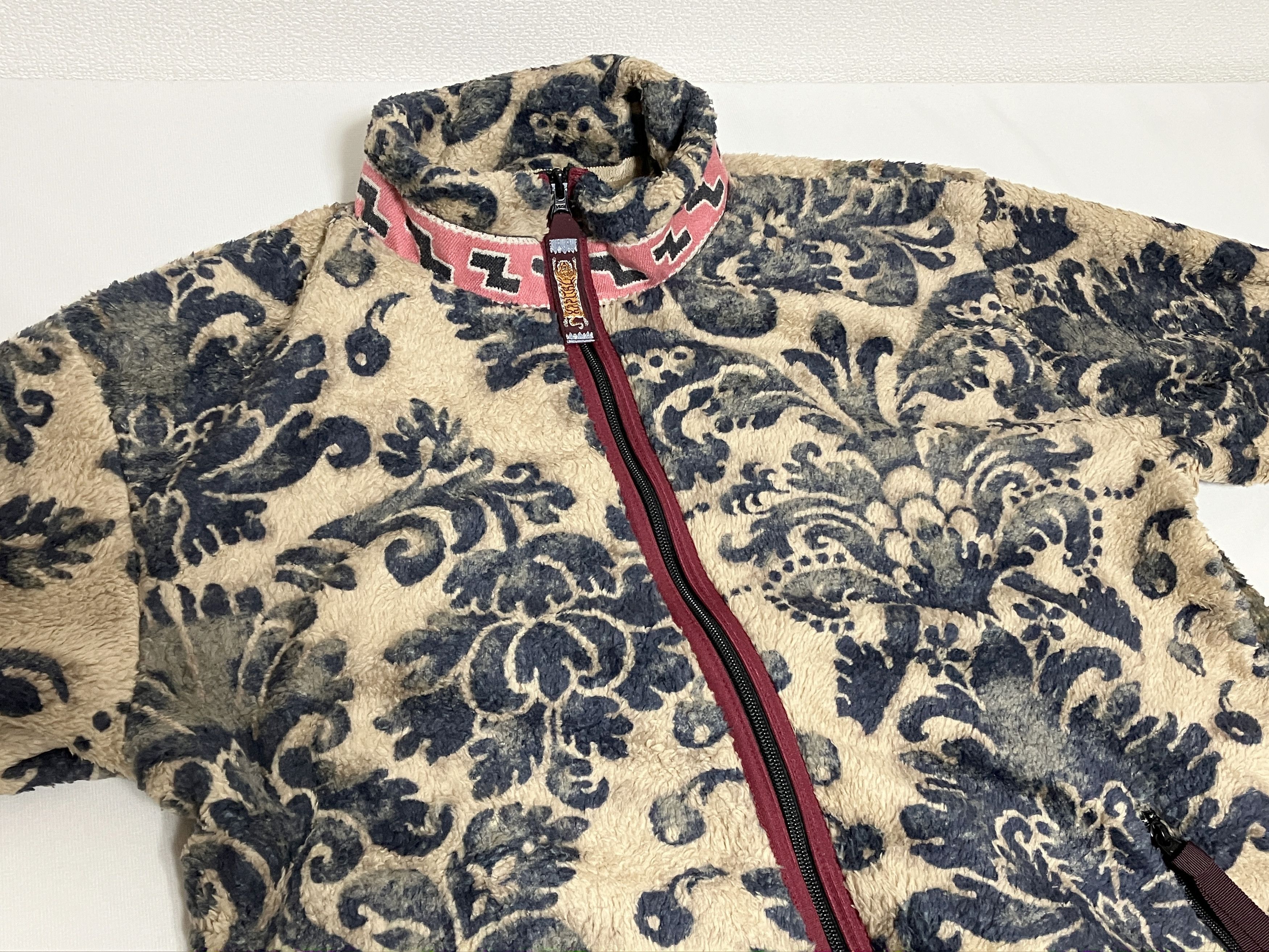 Kapital KAPITAL DAMASK Virgin Mary light fleece zip up blouson beige Size US XL / EU 56 / 4 - 9 Thumbnail