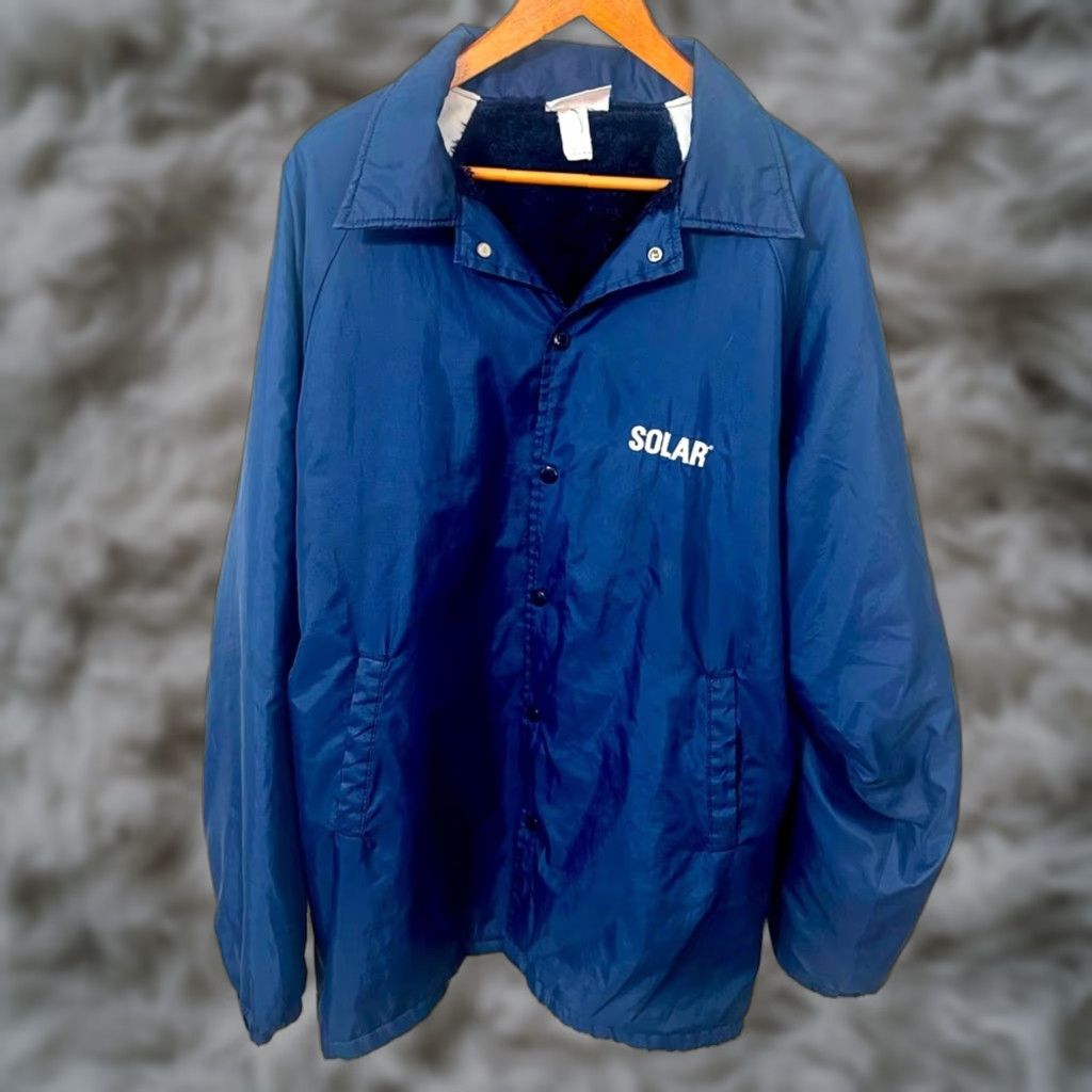 Vintage VINTAGE Hartwell Jacket Unisex Adults L Navy Blue 70s 80s Made in USA Windbreaker Coach's/Coaches Cardigan Style Competent? Size US L / EU 52-54 / 3 - 1 Thumbnail