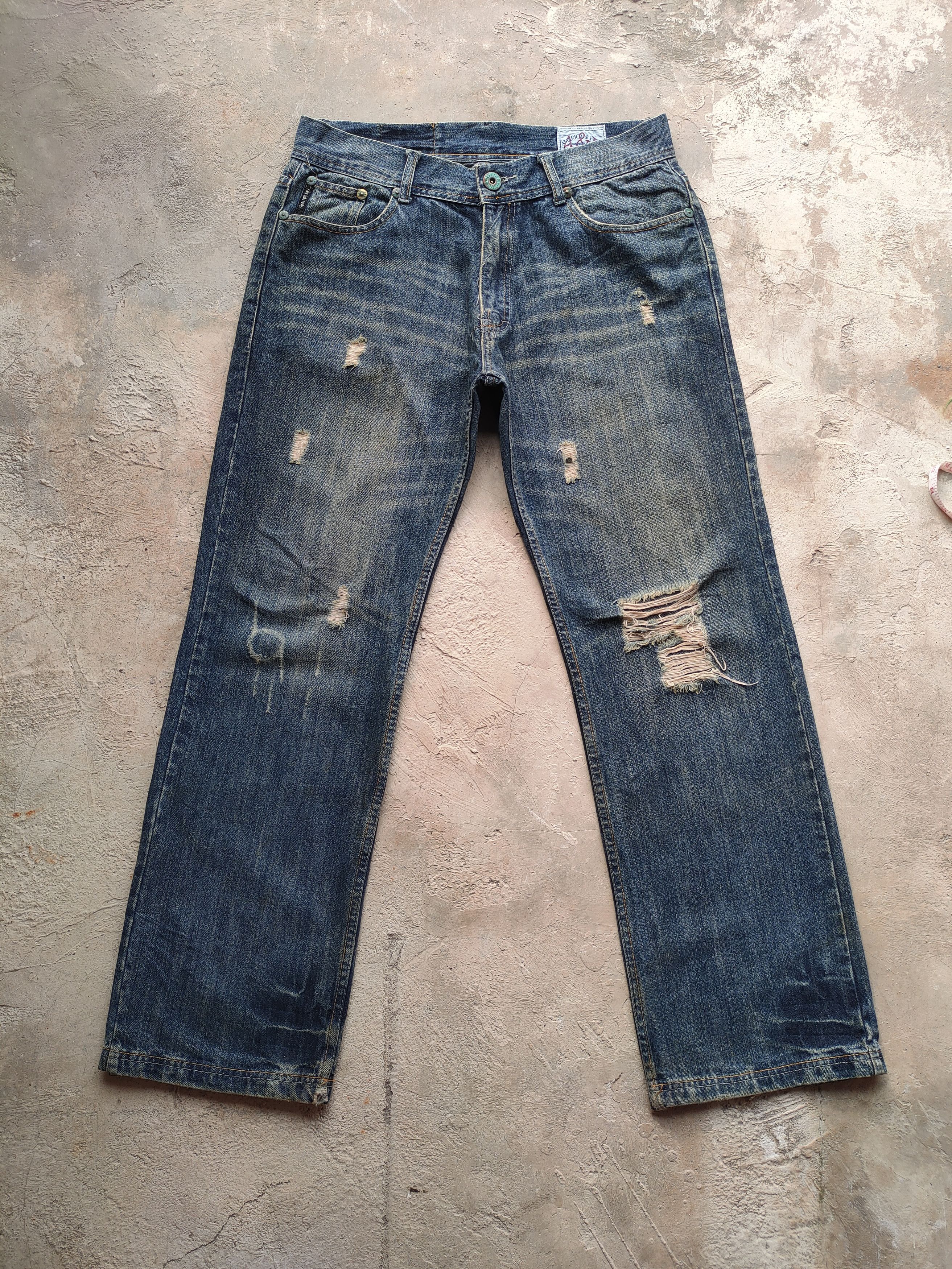 Jean × Vintage W36 VINTAGE AMERICA FIRST DISTRESSED FADED JEANS PANTS Size US 36 / EU 52 - 1 Thumbnail