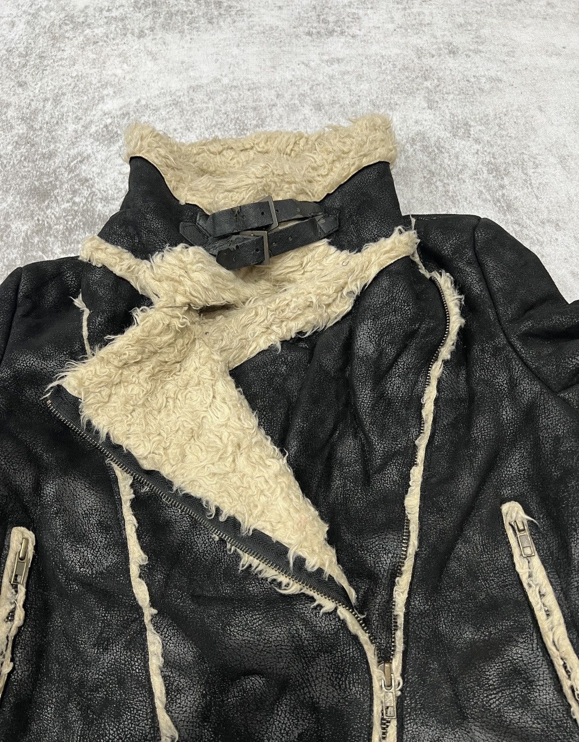 Hysteric Glamour × Undercover 2000s Japanese Maison Asymmetric Fur Lamb Skin Wax Lgb Ifsix Size US S / EU 44-46 / 1 - 2 Thumbnail