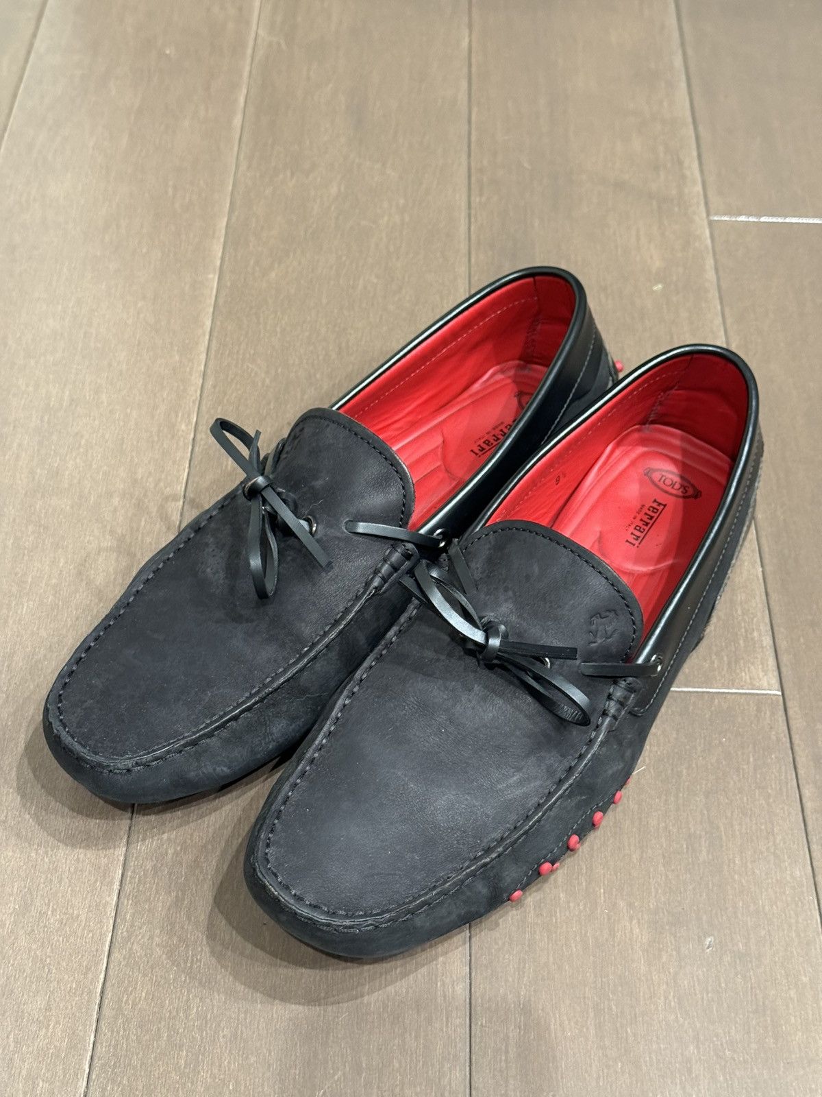 Tod's Tod's x Ferrari Black Nubuck Driving Shoes | Grailed
