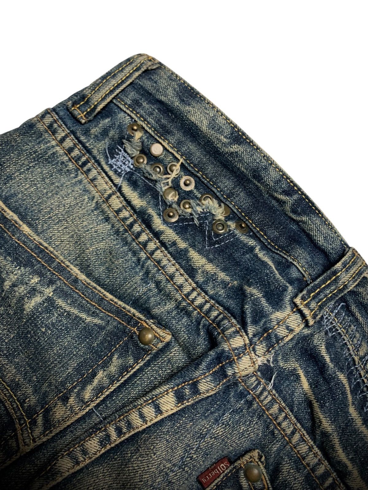 Japanese Brand Archive SOLBERRY vintage raw art denim if six was nine style Size US 29 - 7 Thumbnail