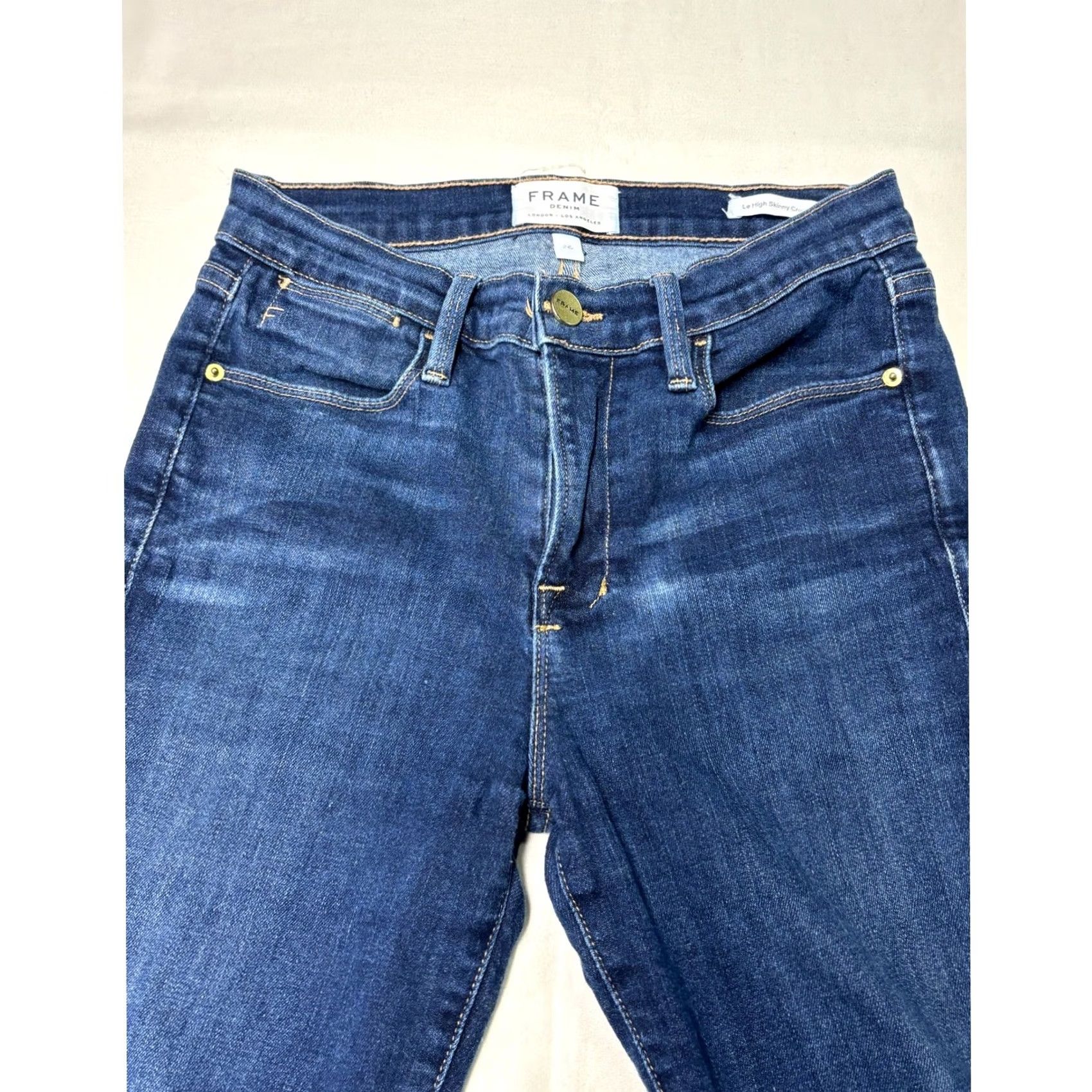 Frame FRAME Le High Skinny Crop Jeans Dark Wash Women's 26x27 Jeans Crop High Rise Slim Skinny Door? Size 26" / US 2 / IT 38 - 2 Thumbnail