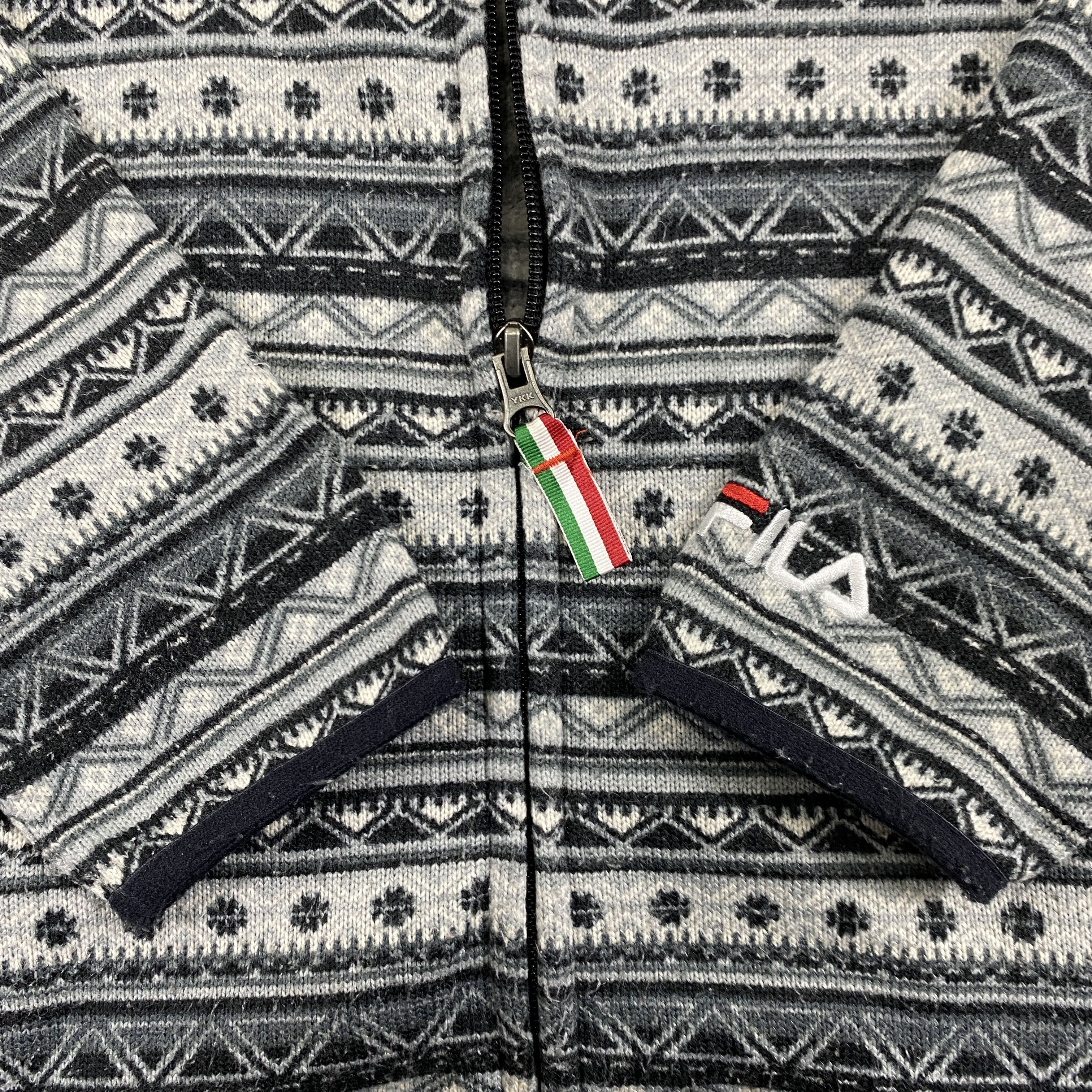 Fila Vintage Fila Pattern Hoodie Fleece Sweater Jacket- J459 Size US S / EU 44-46 / 1 - 5 Thumbnail