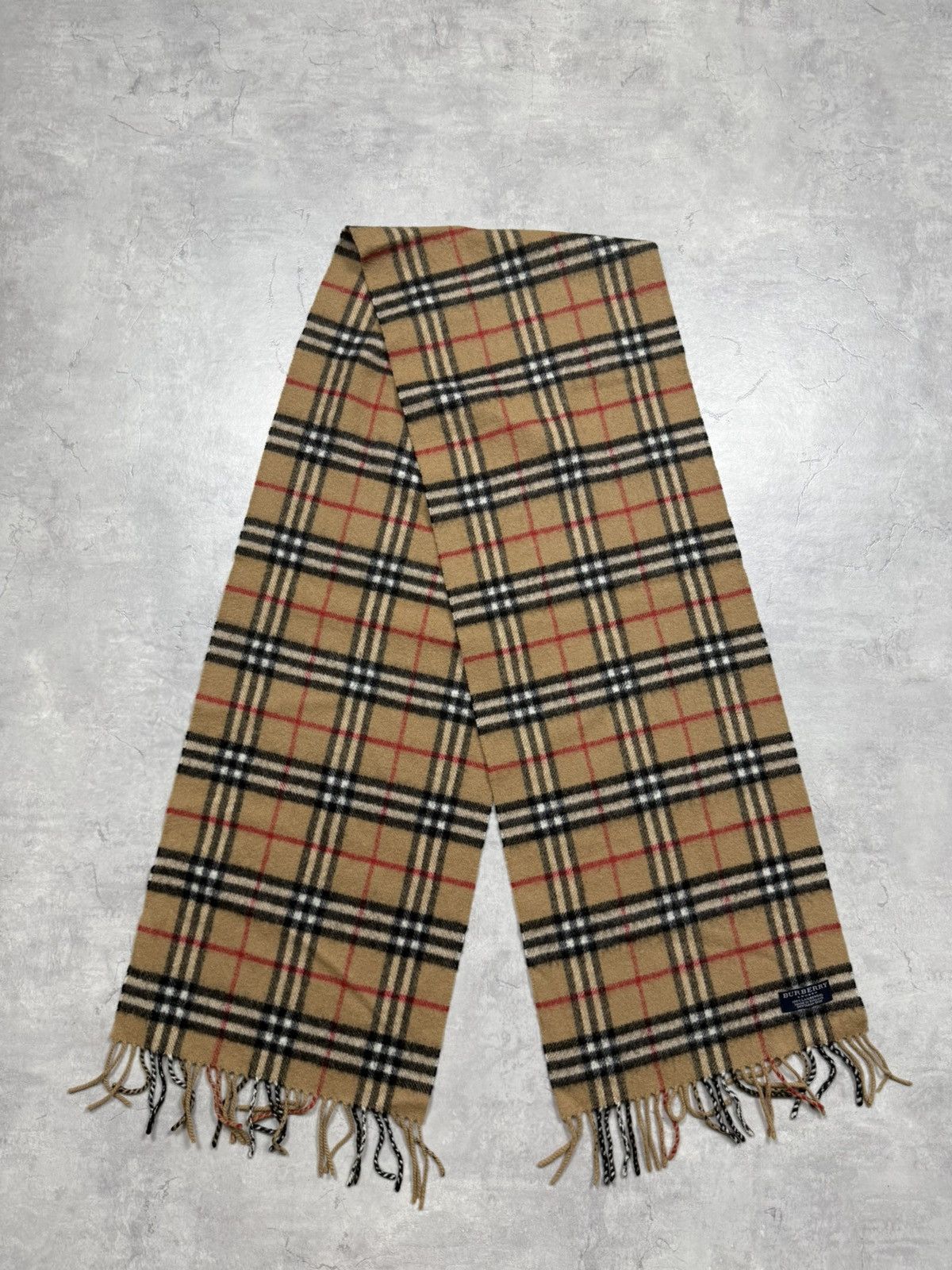 Burberry Burberry Vintage Wool Scarf Size ONE SIZE - 3 Thumbnail