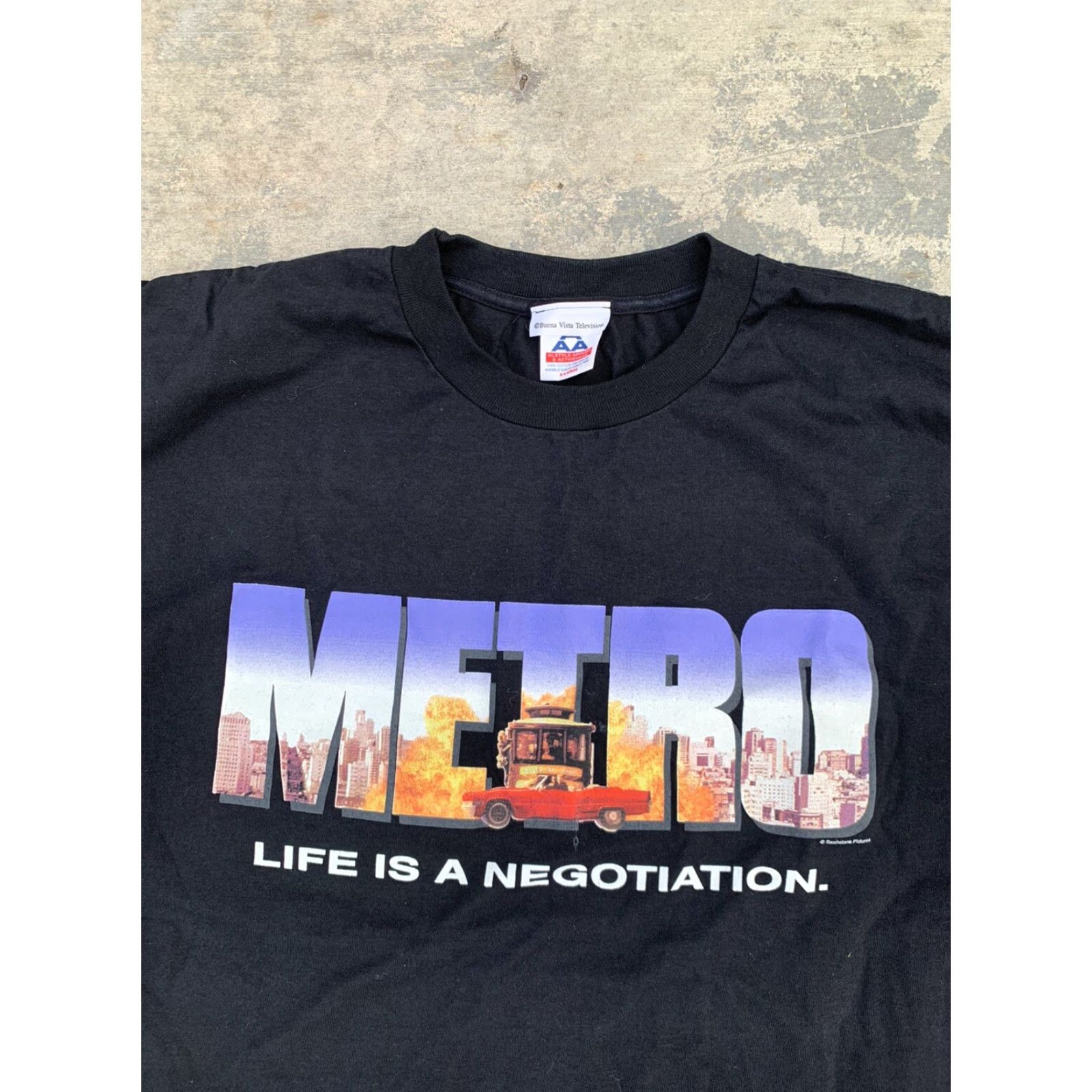 Etro VINTAGE Metro Movie Shirt XL Eddie Murphy 1997 90s Promo T-Shirt Black Men Short Sleeve 90s Theme Mens Size US XL / EU 56 / 4 - 3 Thumbnail