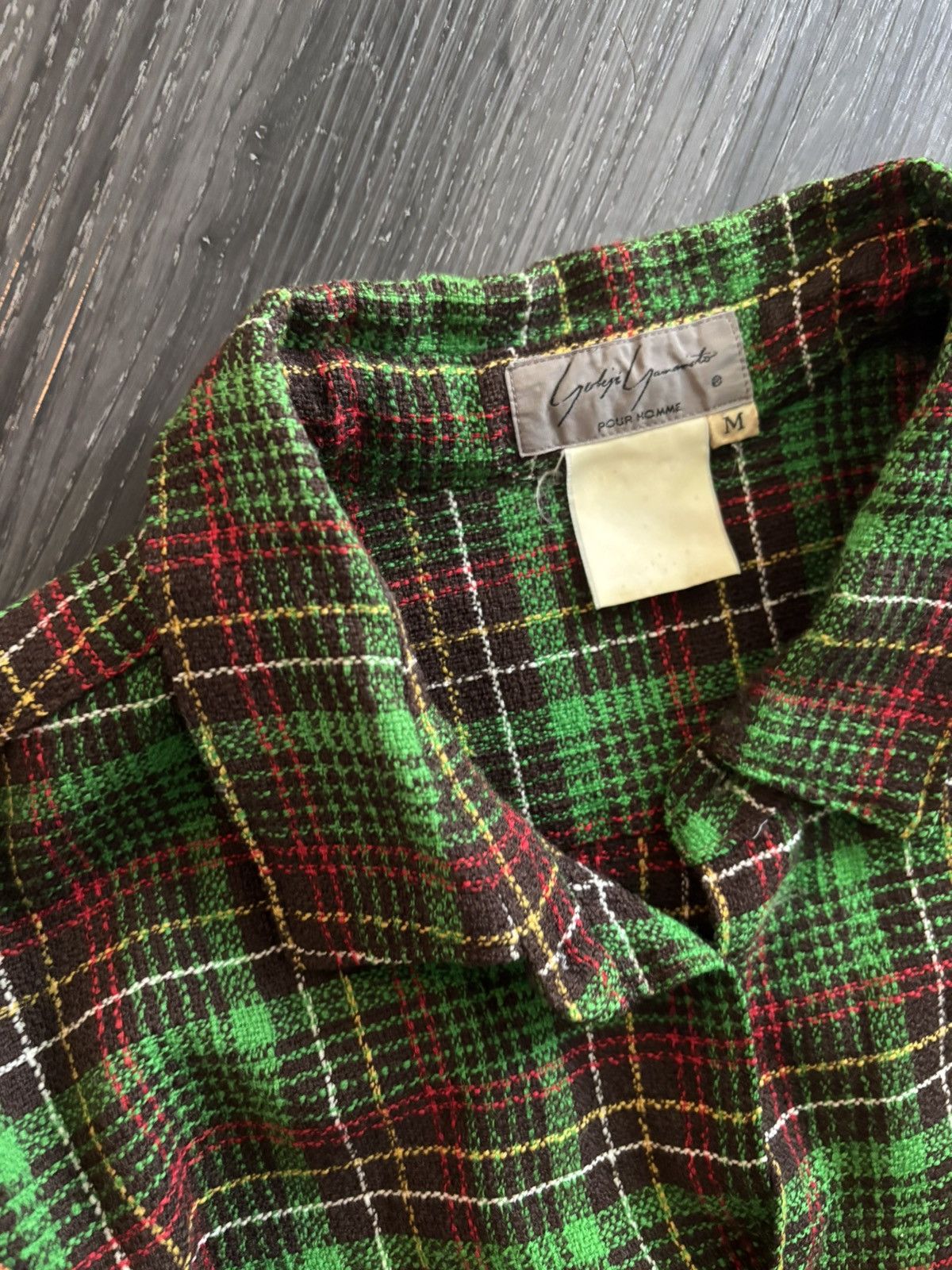Yohji Yamamoto 90s Pour Homme Plaid Button ip Size US M / EU 48-50 / 2 - 4 Thumbnail