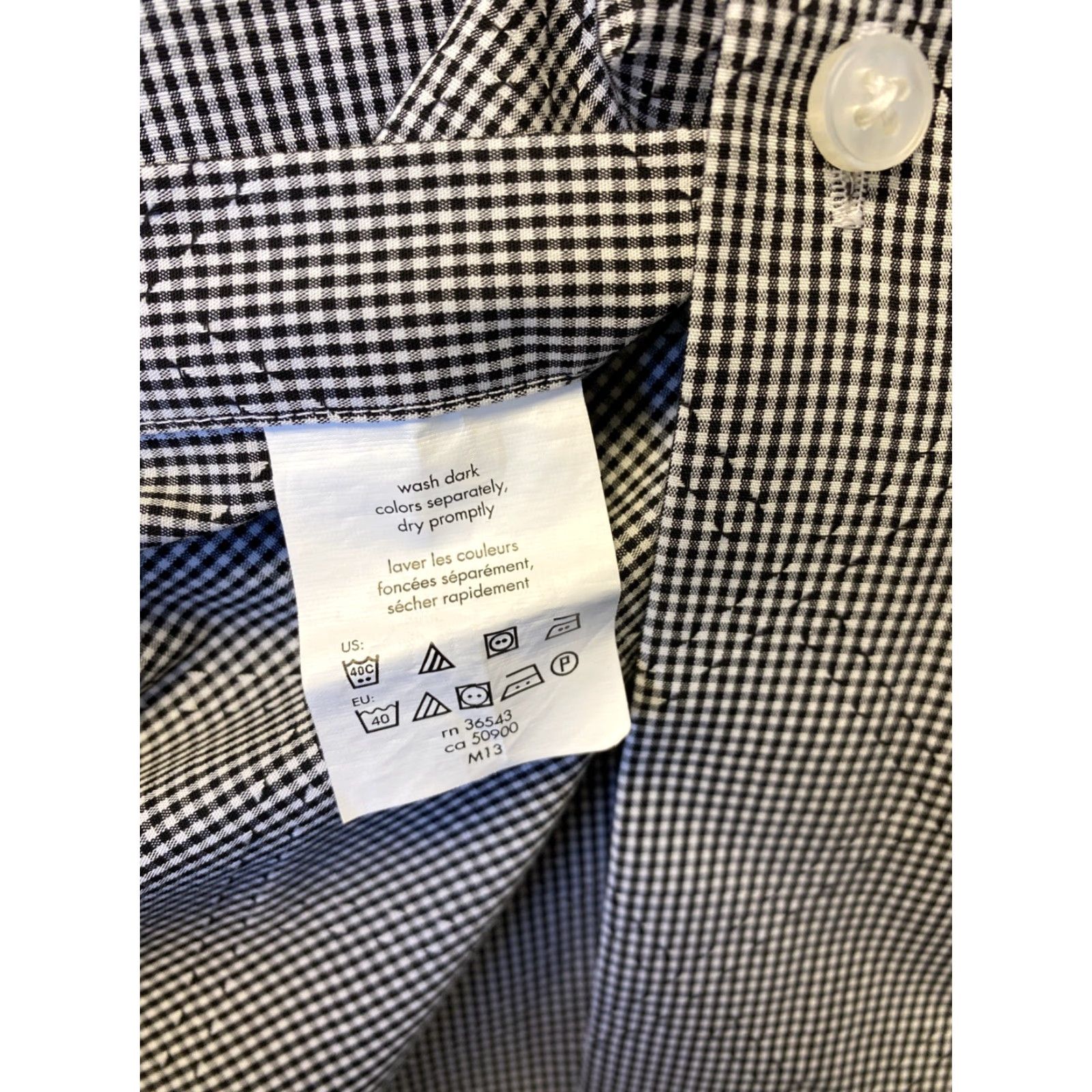 Calvin Klein Calvin Klein Button Shirt Men 100% Cotton Black White Houndstooth Classic Fit Long Sleeve Button Pullover Casual Formal Business 17 36/37 Size US XL / EU 56 / 4 - 7 Thumbnail