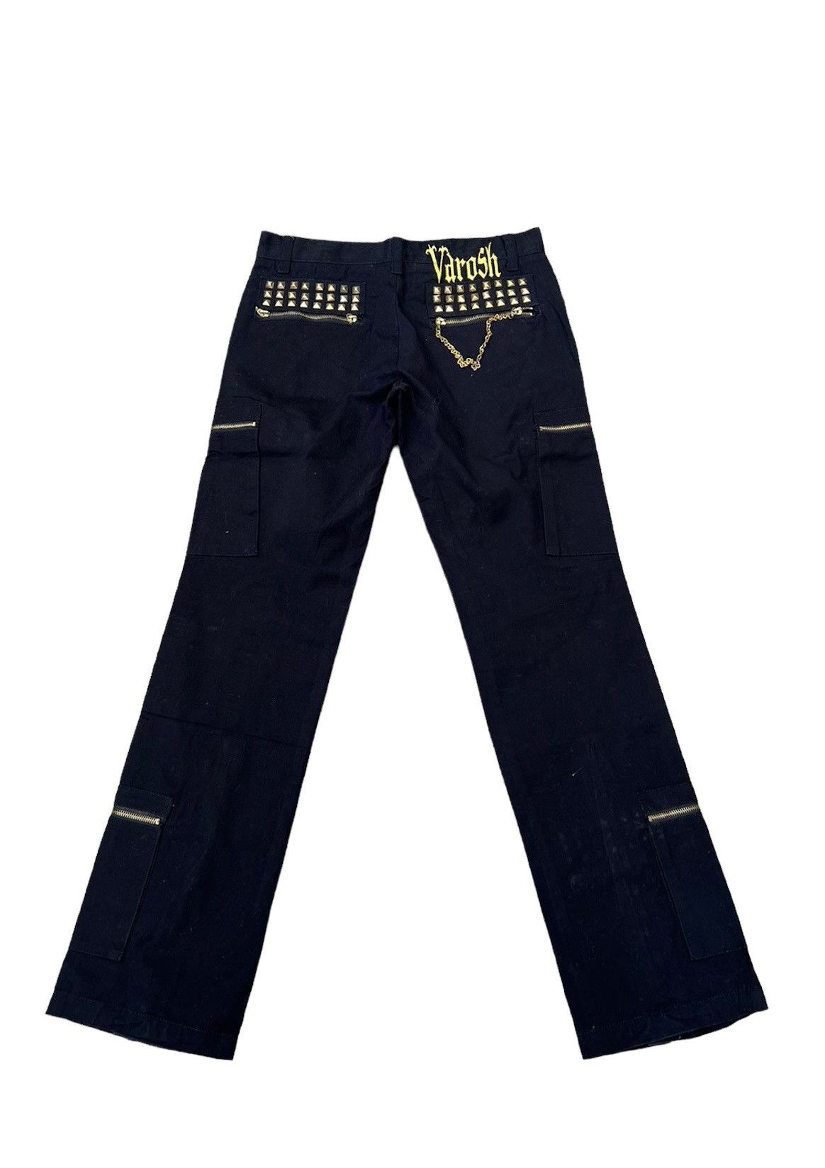 Vanquish Varosh Japan Black Bondage Punk Parachute Cargo Trouser Pant Size US 29 - 2 Thumbnail