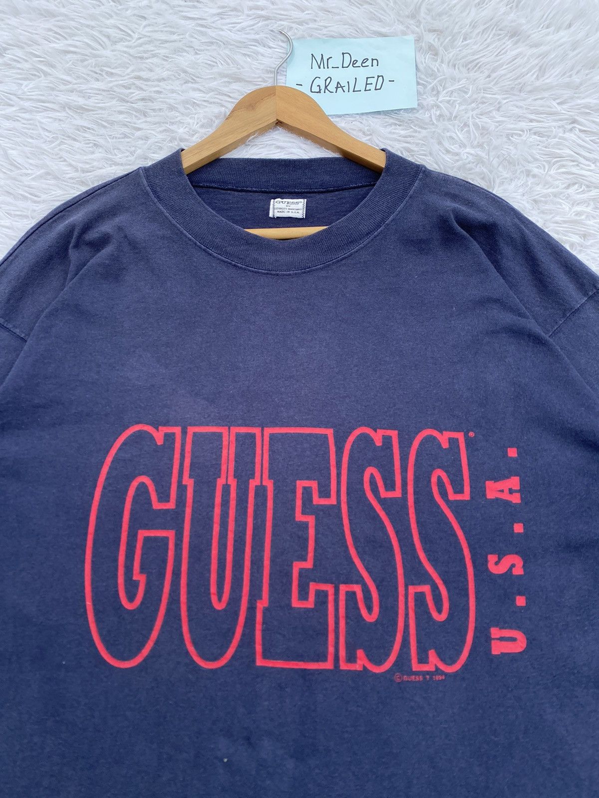 Guess Rare Vintage Guess USA SpellOut T shirt Size US XL / EU 56 / 4 - 6 Thumbnail