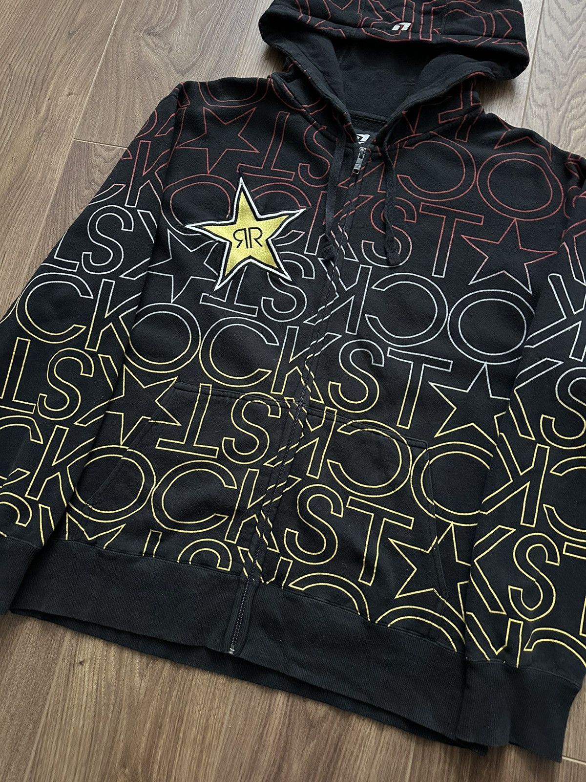 Rockstar Games × Vintage Rockstar Vintage Monogram Logo Full Zip Cotton Hoodie Size US L / EU 52-54 / 3 - 4 Thumbnail