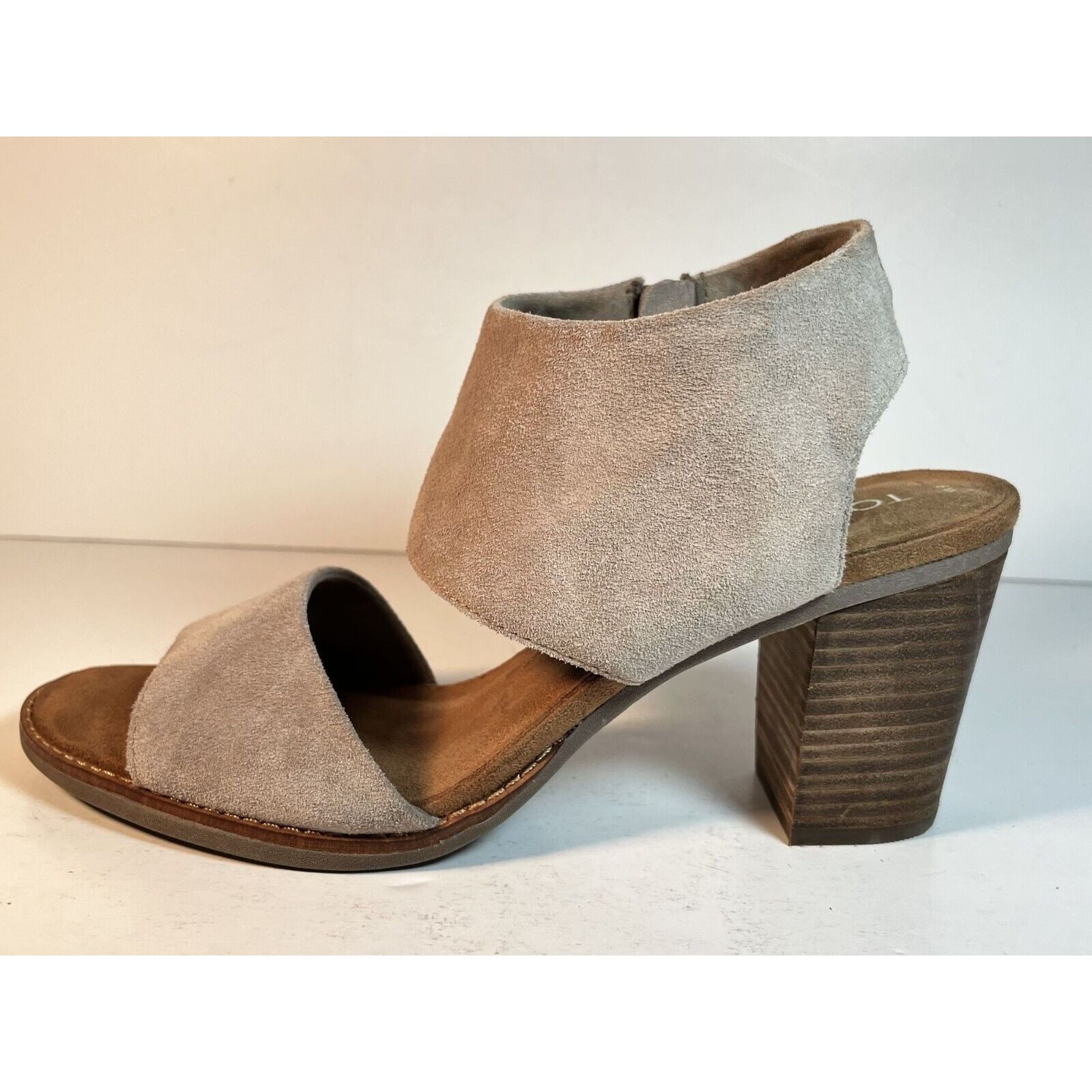 Toms TOMS Suede Majorca Cutout Block Heels Womens Casual Sandals Size US 9 / IT 39 - 3 Thumbnail