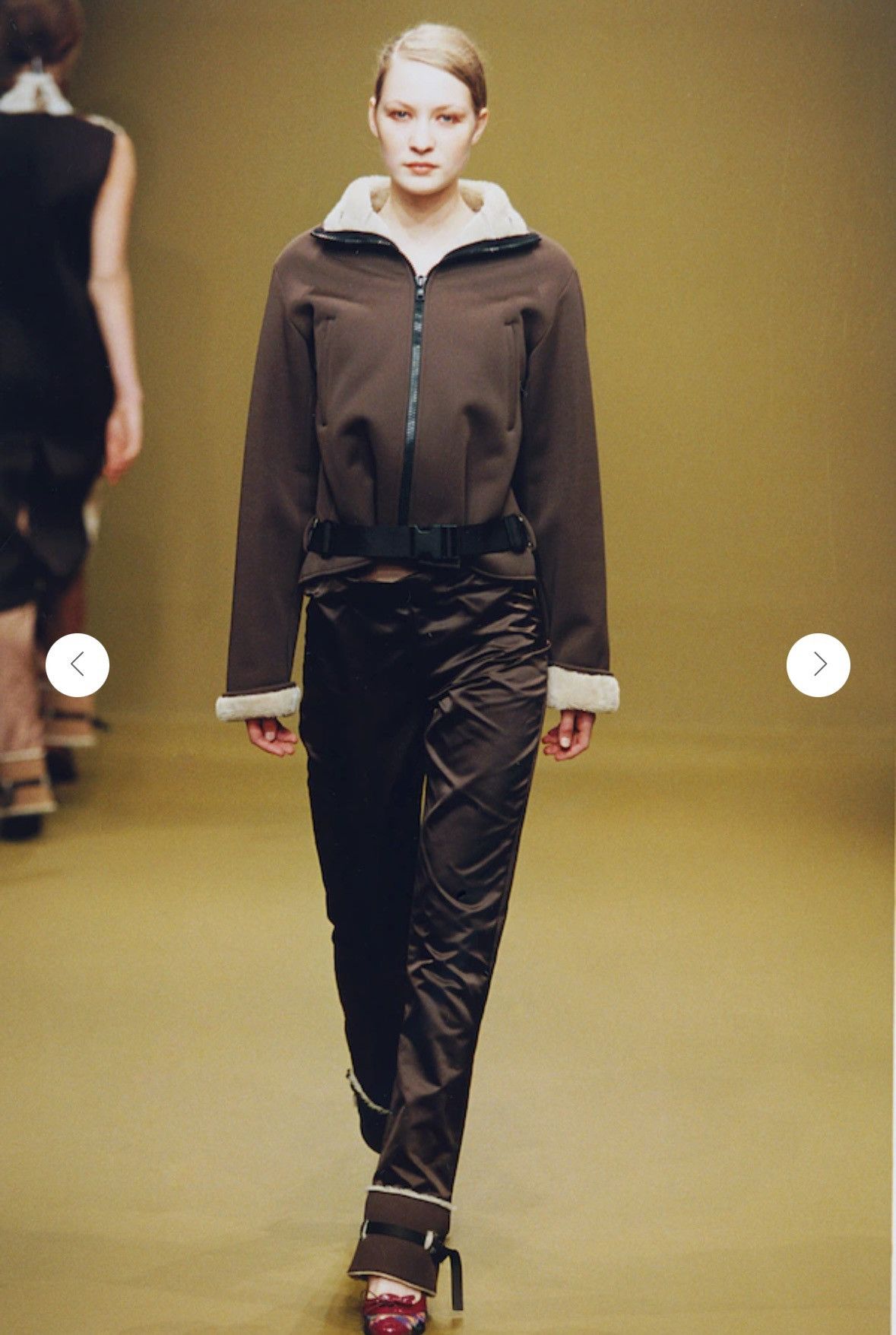 Miu Miu Miu Miu F/W1999 Fleece Lining Belt Buckle Jacket Size M / US 6-8 / IT 42-44 - 2 Thumbnail
