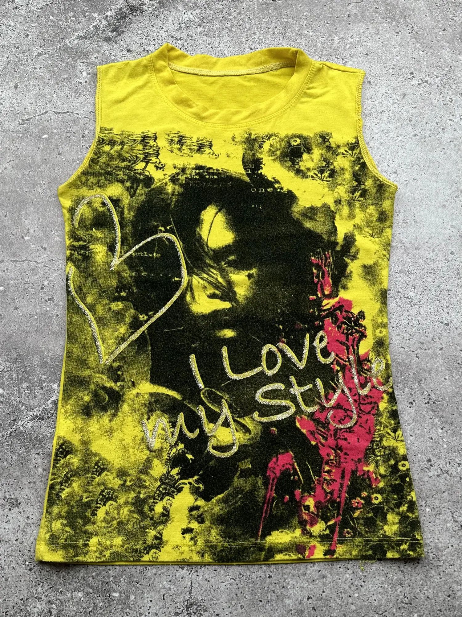 Vintage Vintage Printed Tank Top C433(V462)(E8) Size S / US 4 / IT 40 - 1 Thumbnail