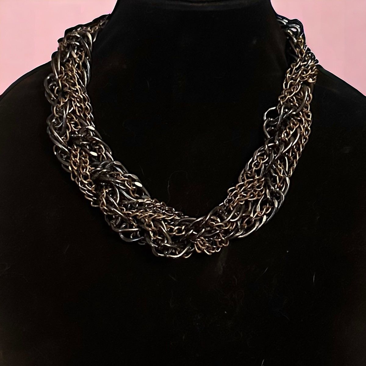 Chicos Chico’s chunky heavyweight multi chain braid necklace Size ONE SIZE - 1 Thumbnail