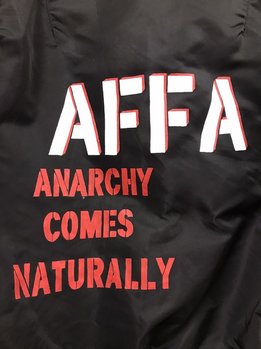 A.F.F.A. × Hiroshi Fujiwara × Jun Takahashi ☠️SOLD☠️AFFA ANARCHYFOREVER FOREVER ANARCHY MA-1 Bomber Jacket Size US XL / EU 56 / 4 - 7 Thumbnail