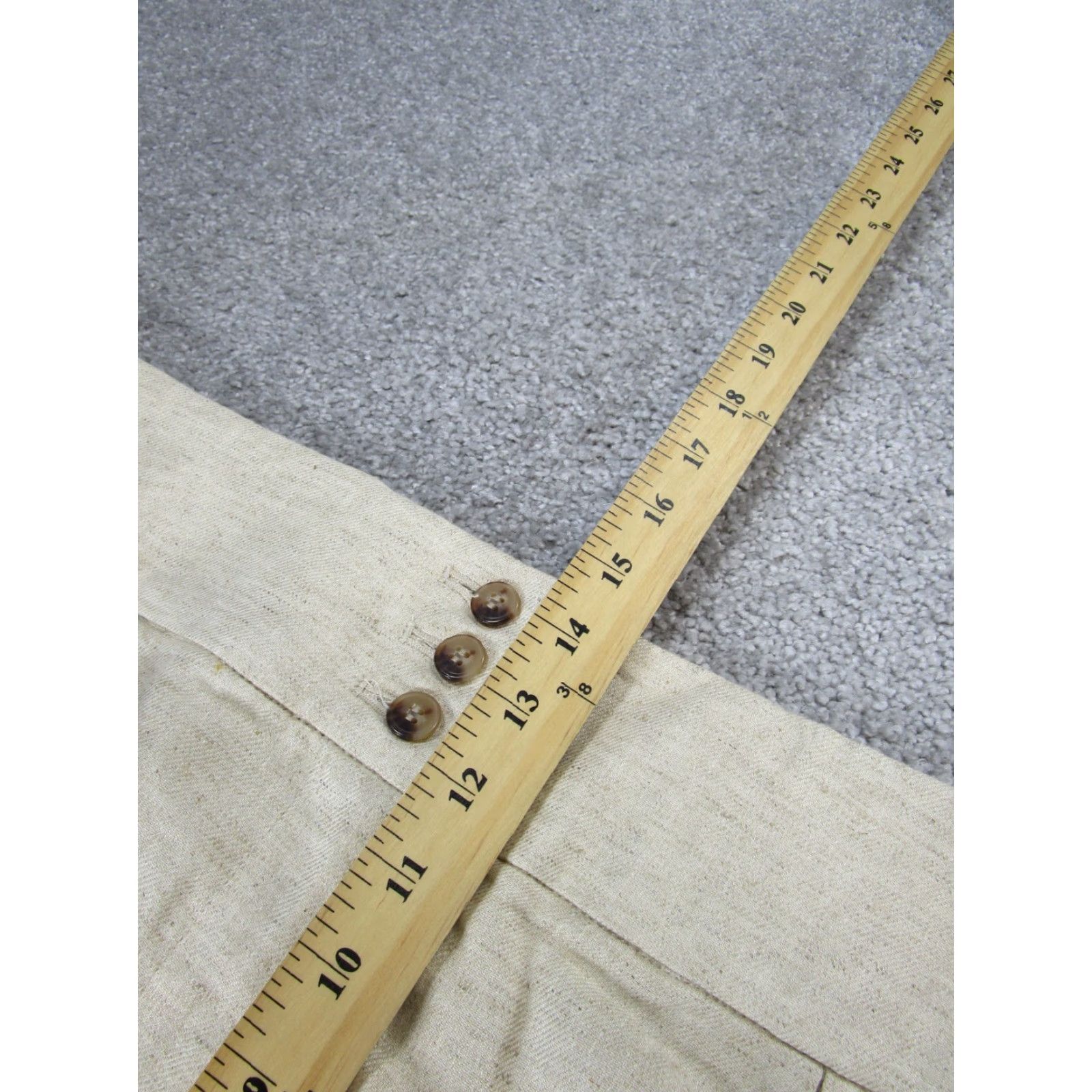 Vintage Lane Bryant Shorts Womens 16 Beige Soft Linen Blend Pleated Front NEW Size 38" / US 16 / IT 52 - 5 Thumbnail