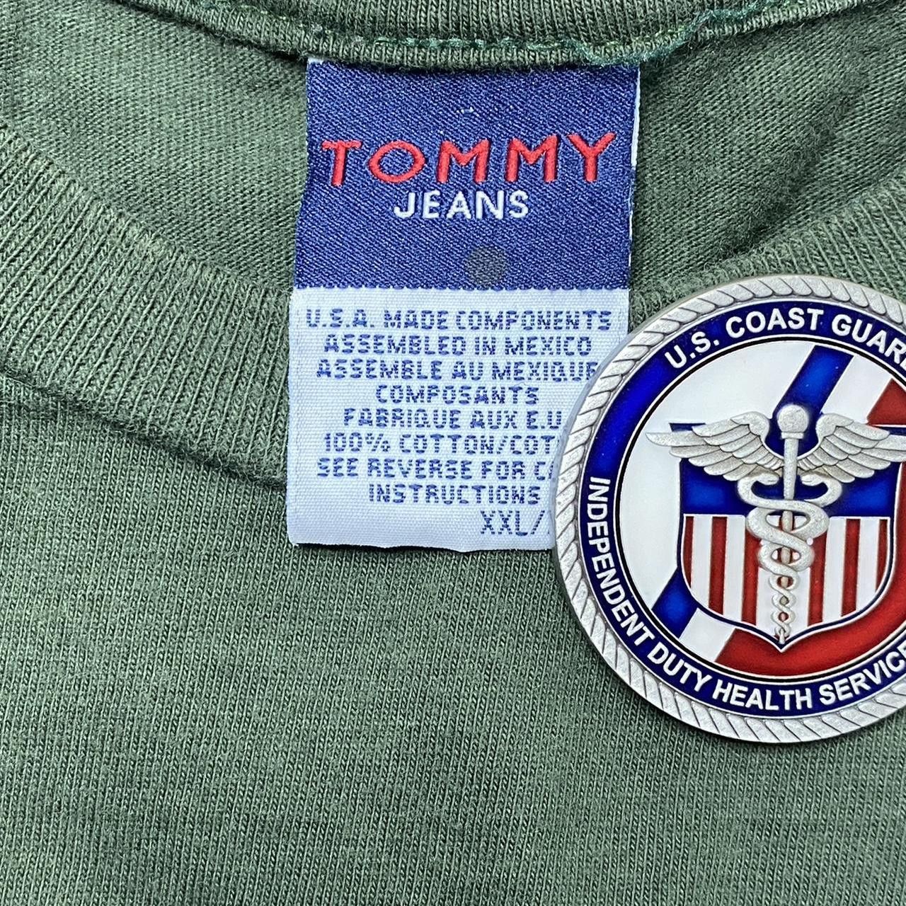 Tommy Hilfiger Vintage Tommy Hilfiger American Athlete Green Tee Size 2XL Size US XXL / EU 58 / 5 - 3 Thumbnail
