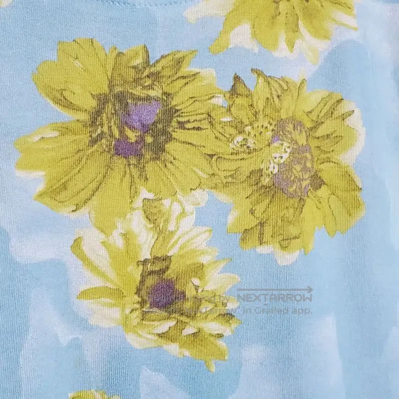 Burberry Burberry Summer Blue Floral Short Sleeve T-Shirt. Size M / US 6-8 / IT 42-44 - 7 Thumbnail