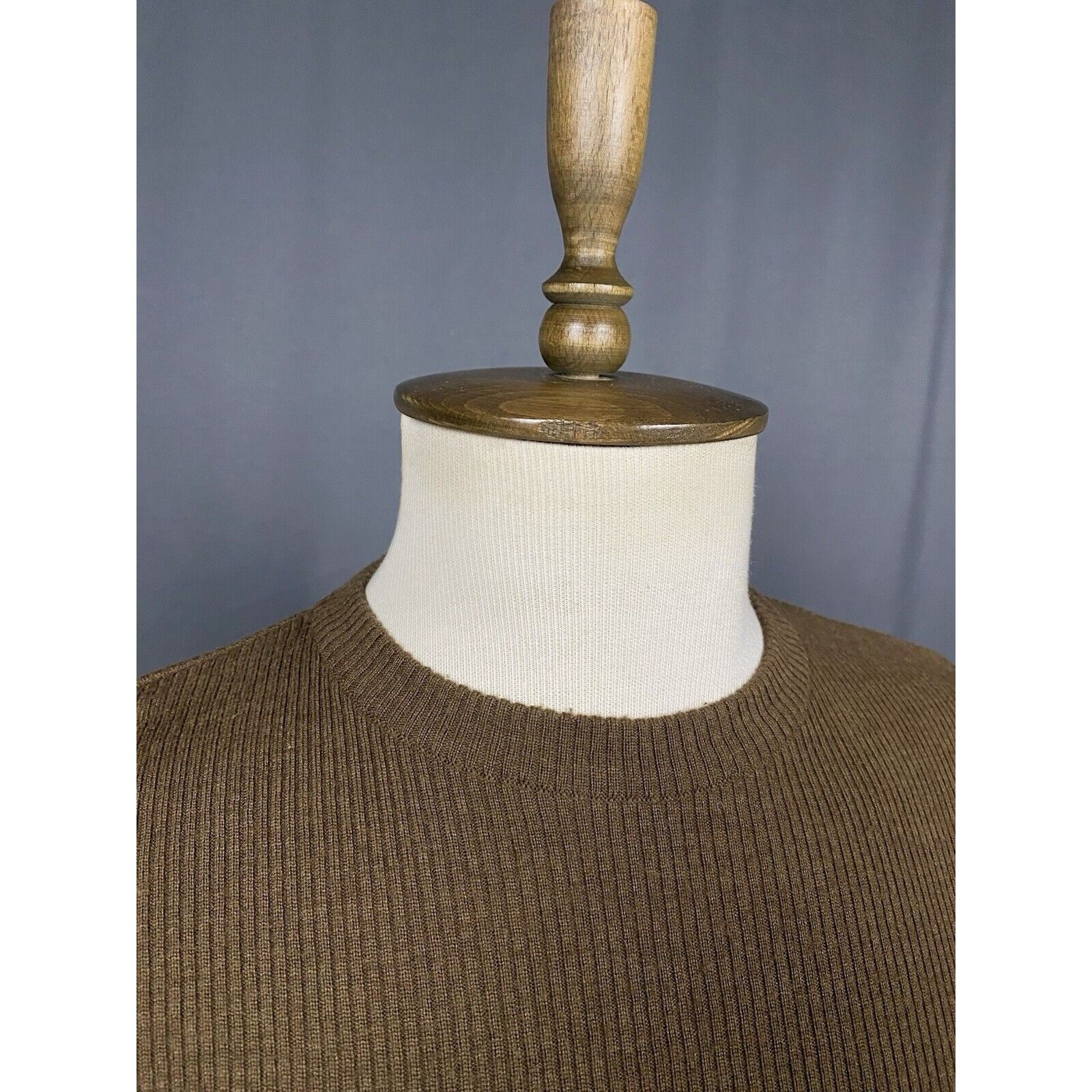 Dolce & Gabbana Dolce&Gabbana VTG Striped Men's Brown Wool Crewneck Sweater Size US L / EU 52-54 / 3 - 6 Thumbnail