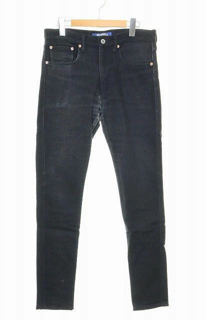 Junya Watanabe Denim Skinny Wool Full Length Zipper Plain Black Size US 32 / EU 48 - 1 Thumbnail