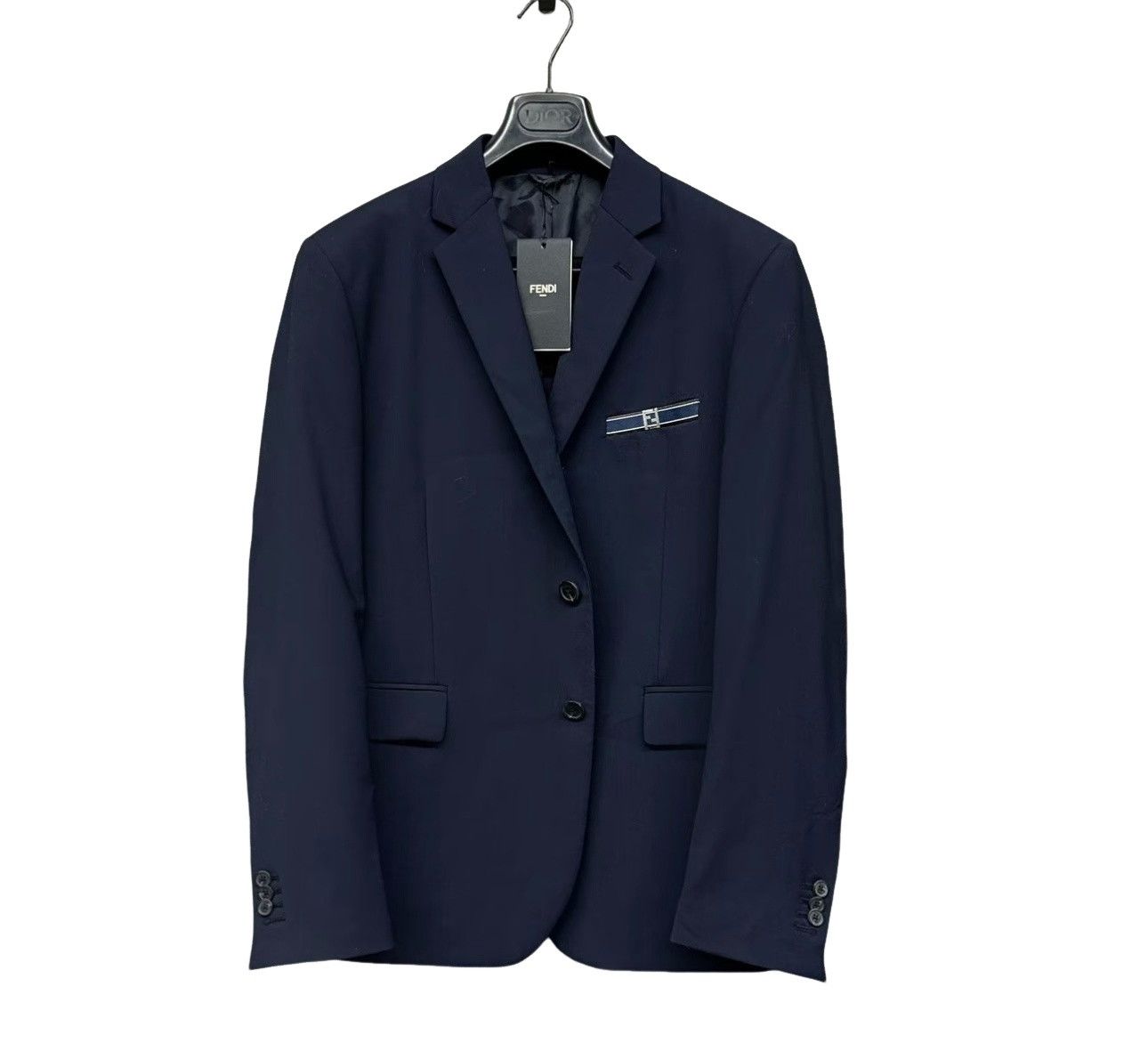 Fendi Fendi Embroidered Logo Blazer Size 44R Size 44R - 1 Thumbnail