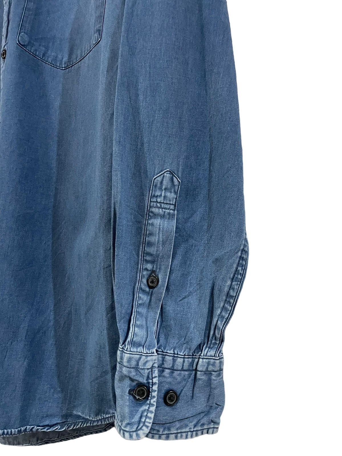 Japanese Brand × Uniqlo Uniqlo Vintage Denim Flannel Shirt Size US L / EU 52-54 / 3 - 5 Thumbnail