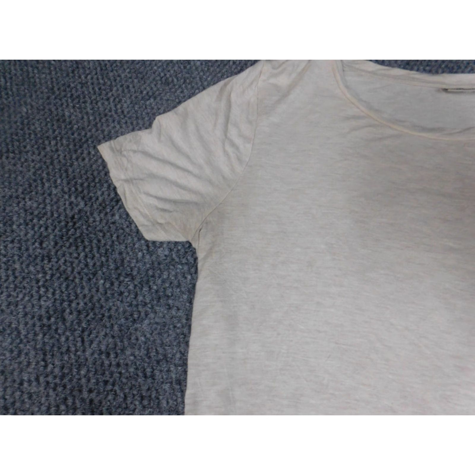 Vintage Versona Blouse Shirt Women L Beige Cap Sleeve Crew Neck Stretch Casual Regular Button Versona Size L / US 10 / IT 46 - 5 Thumbnail