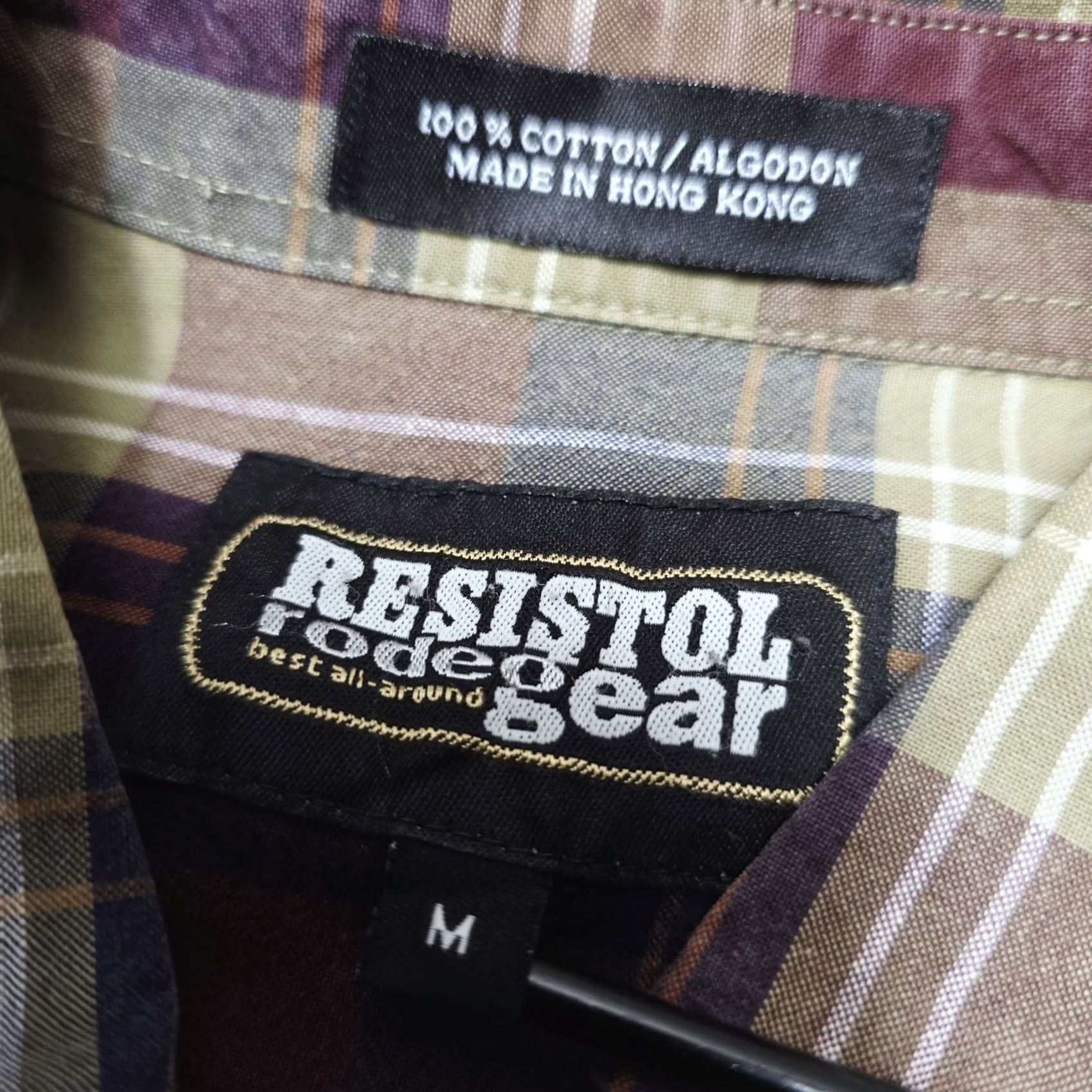Vintage Mens Resistol Rode Wear Plaid Button Up Vintage 100% Cotton Size Medium Shirt Button-Down Pockets Casual Size US M / EU 48-50 / 2 - 3 Thumbnail