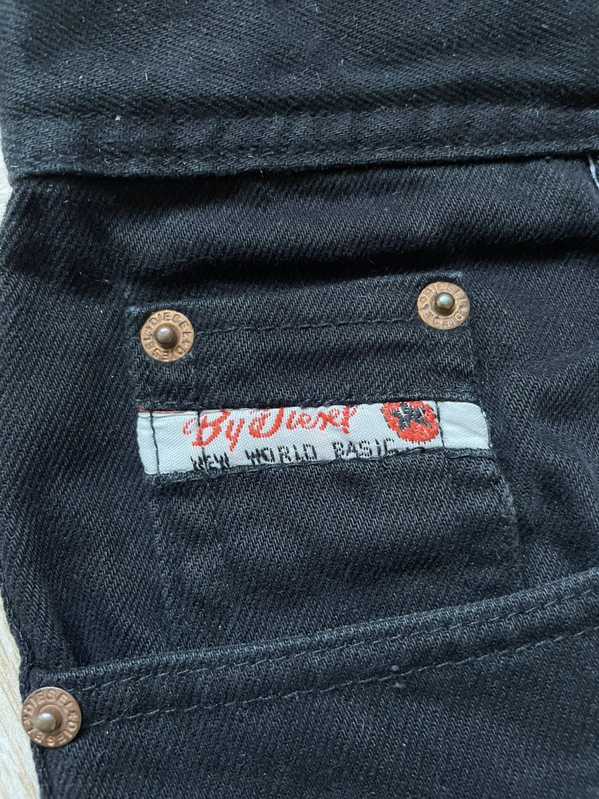 Diesel Y2K Archive Vintage Diesel Saddle Trade Mark 32 Black Denim Size US 32 / EU 48 - 8 Thumbnail