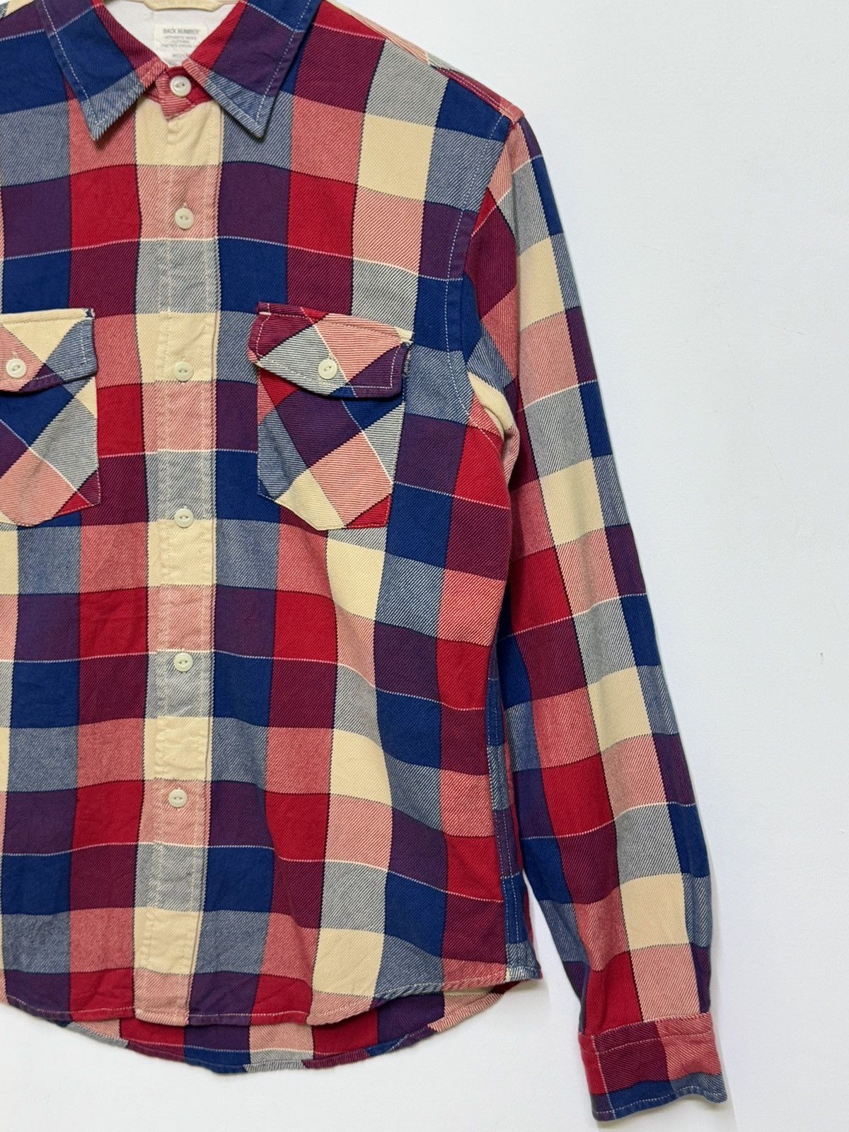 Flannel Flannel Vintage BACK NUMBER Plaid Design Size US M / EU 48-50 / 2 - 5 Thumbnail