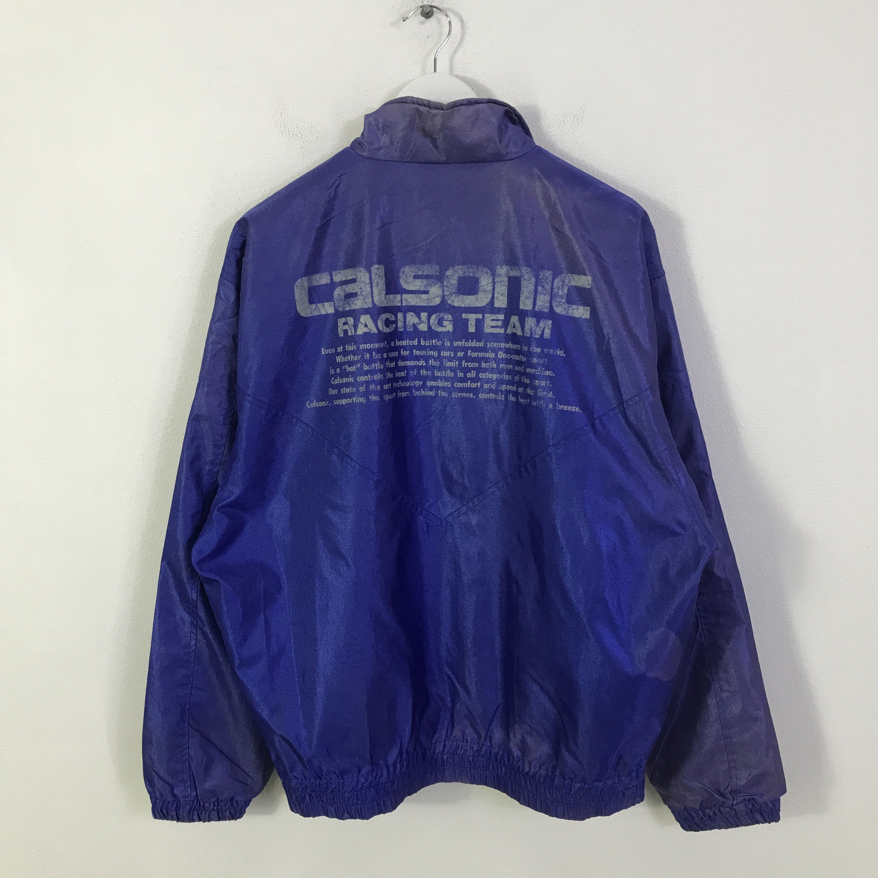 Japanese Brand Vintage calsonic racing team Faded jacket K126B5 Size US L / EU 52-54 / 3 - 1 Thumbnail