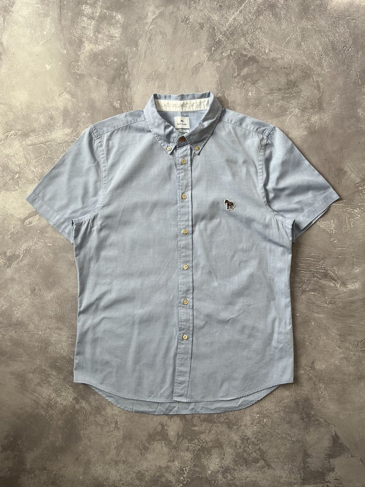 Paul Smith Paul Smith Tailored Fit Zebra Logo Short Sleeve Button Shirt Size US L / EU 52-54 / 3 - 1 Thumbnail