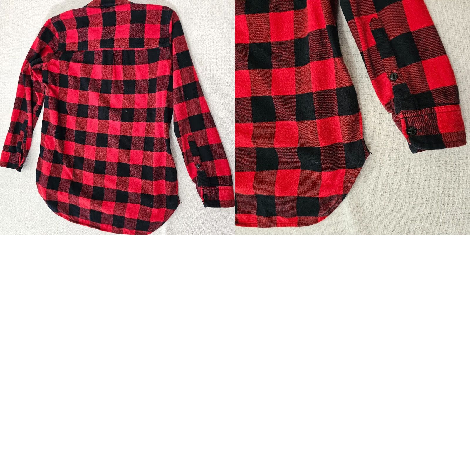Madewell Madewell Shirt Women XS Long Sleeve Button Front Plaid Flannel Red Black Size XS / US 0-2 / IT 36-38 - 8 Thumbnail