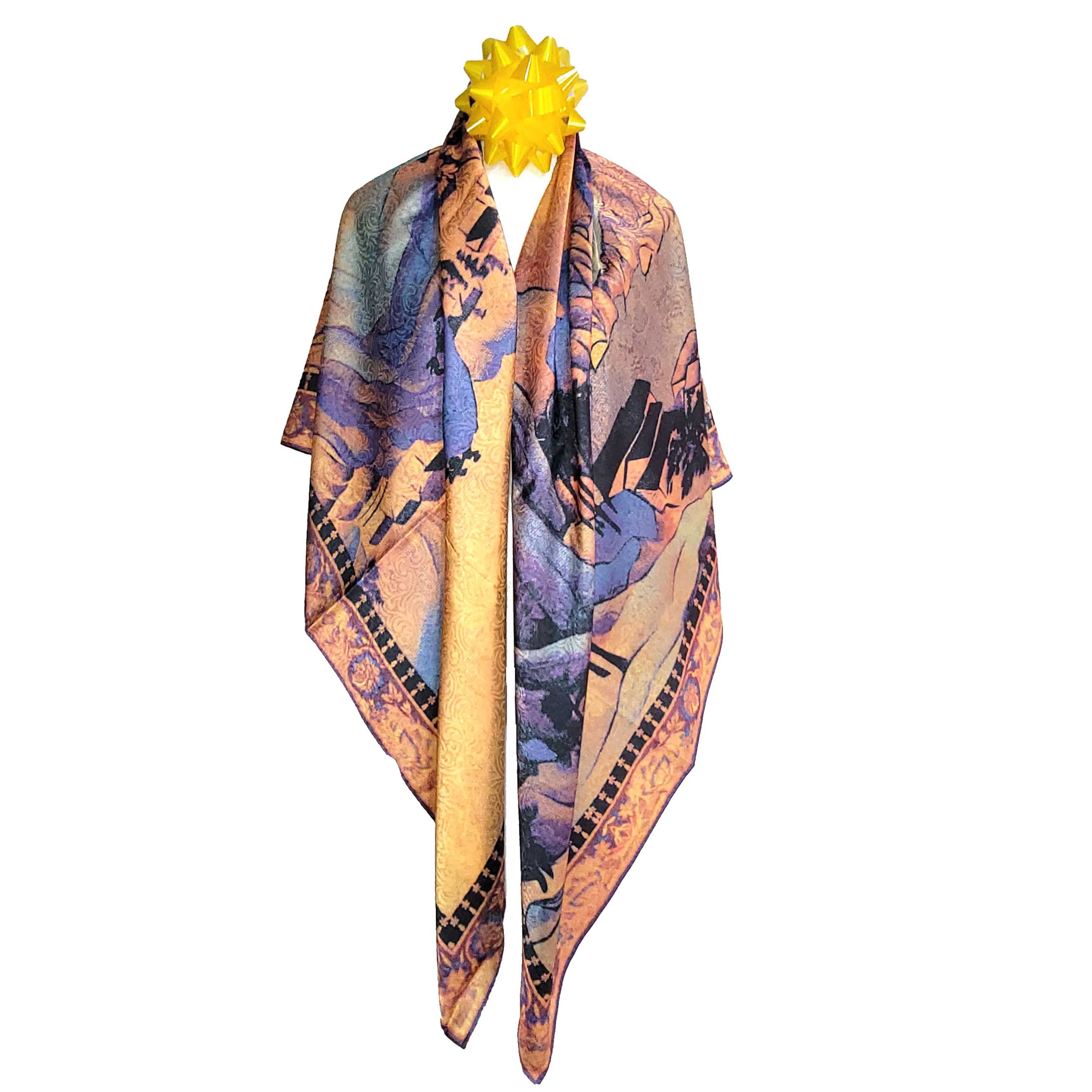 Other NWT Double Sided Silk Scarf 52"x52" Large Square Wrap 3245 Size ONE SIZE - 8 Thumbnail