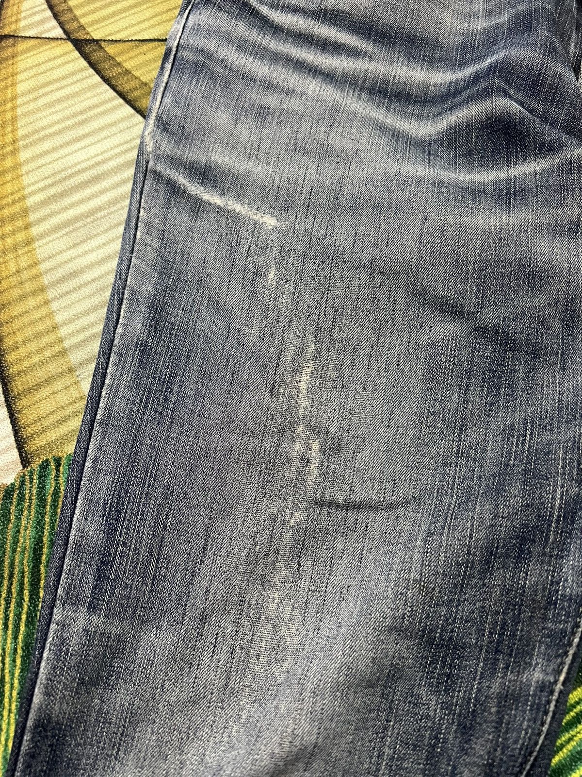 Edwin × Japanese Brand EDWIN WILD FIRE FADED BLACK DISTRESSED JEANS Size US 31 - 6 Thumbnail