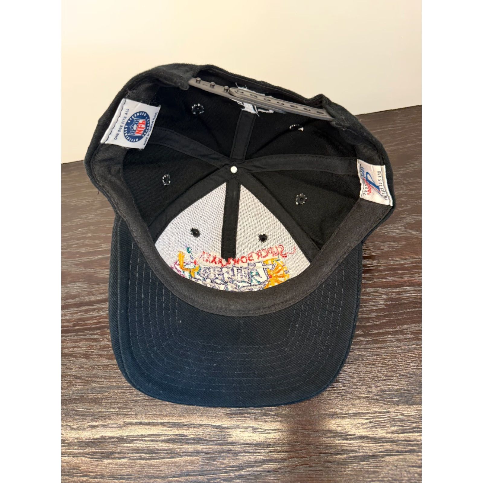 Logo Athletic VINTAGE Logo Athletic Hat Cap Mens One Size Black Snapback 1997 Tailgate Party Super Bowl XXXI Size ONE SIZE - 6 Thumbnail
