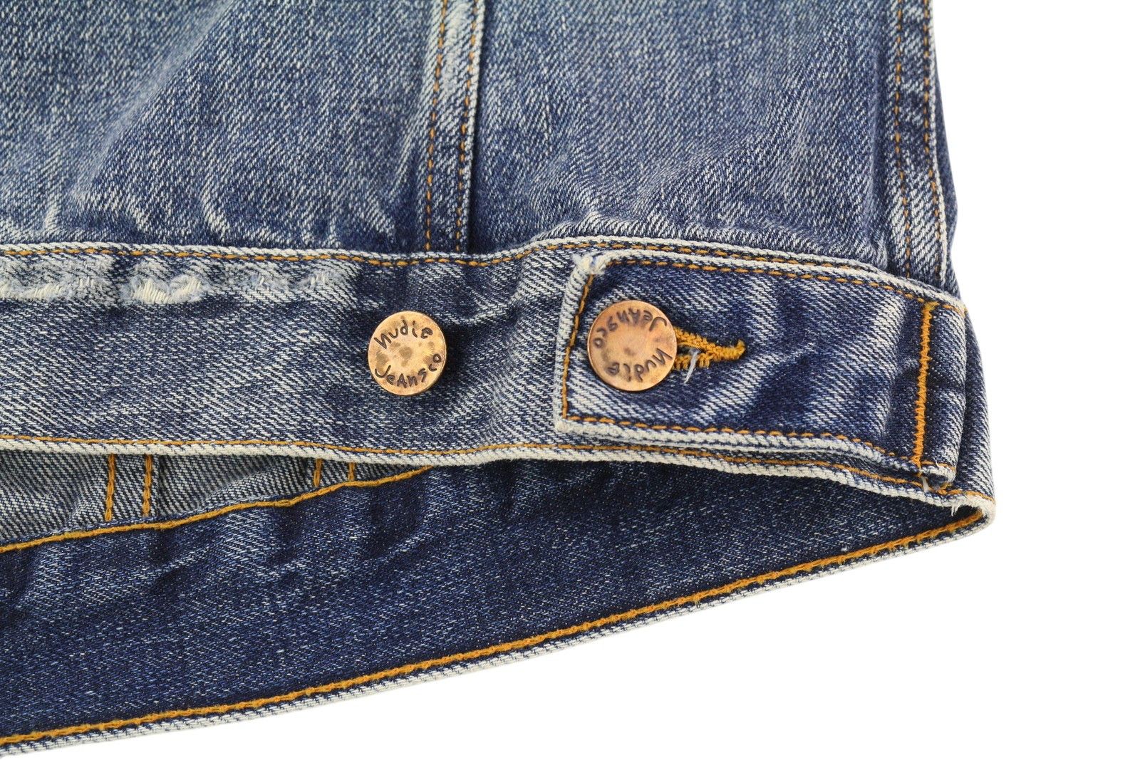 Nudie Jeans BILLY M Shimmering Indigo Distress Washed Jacket 83697 Size US M / EU 48-50 / 2 - 7 Thumbnail