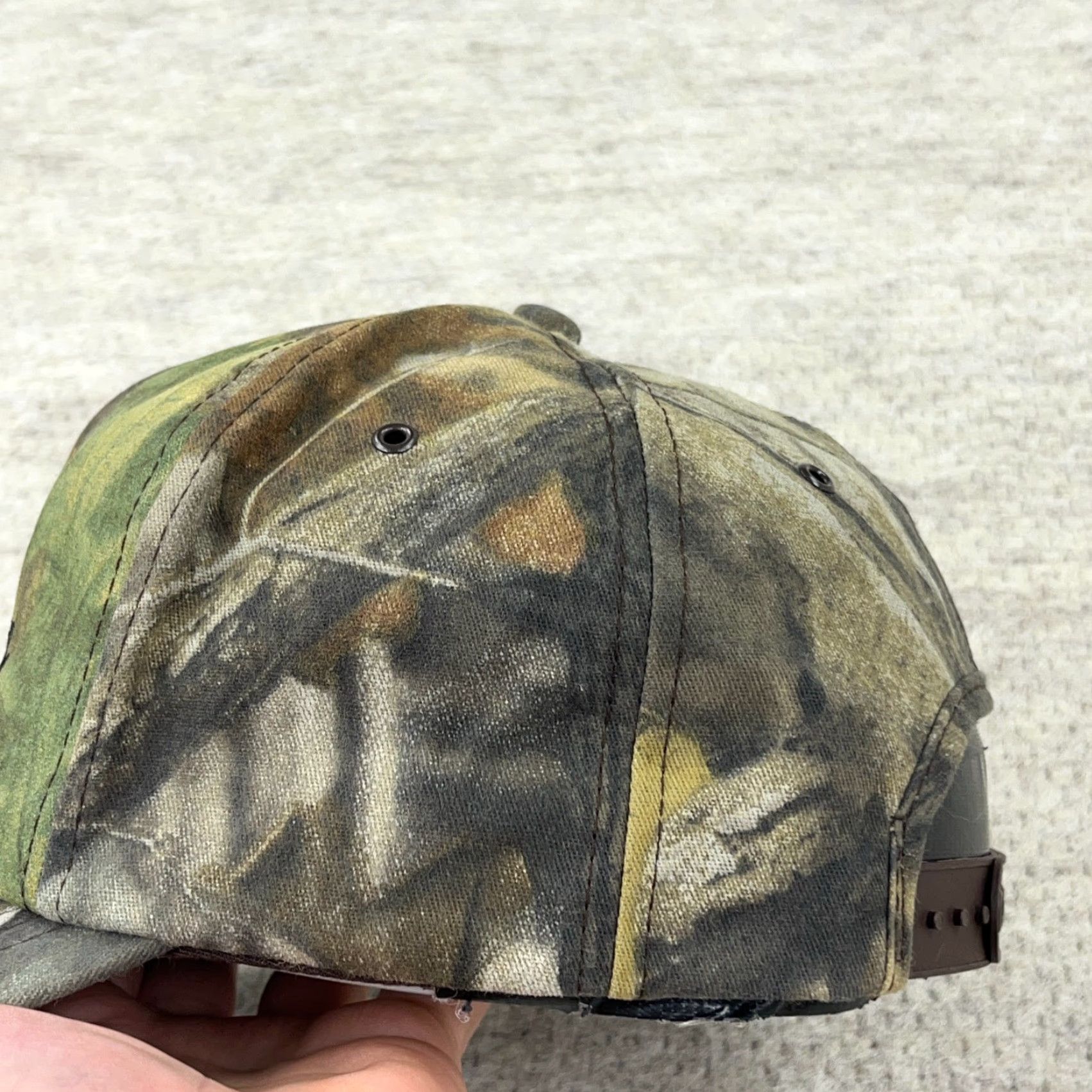 Vintage VINTAGE K-Products Camouflage Trucker Hat USA Made 90s 80s Y2K Adjustable Snapback Twill Cotton Men Hat Size ONE SIZE - 4 Thumbnail